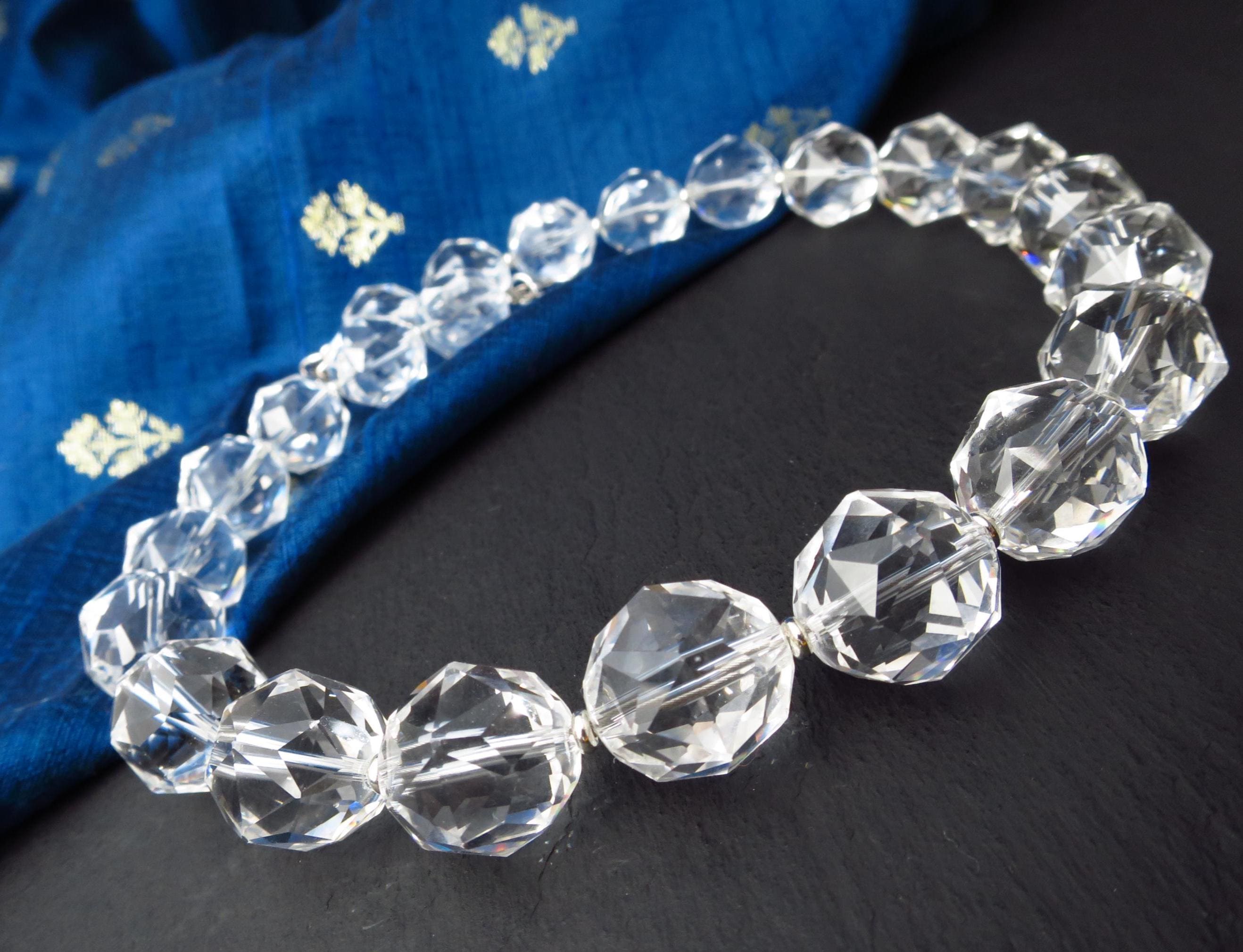 Bergkristall Edelsteinkette Silber 45,5cm Starcut