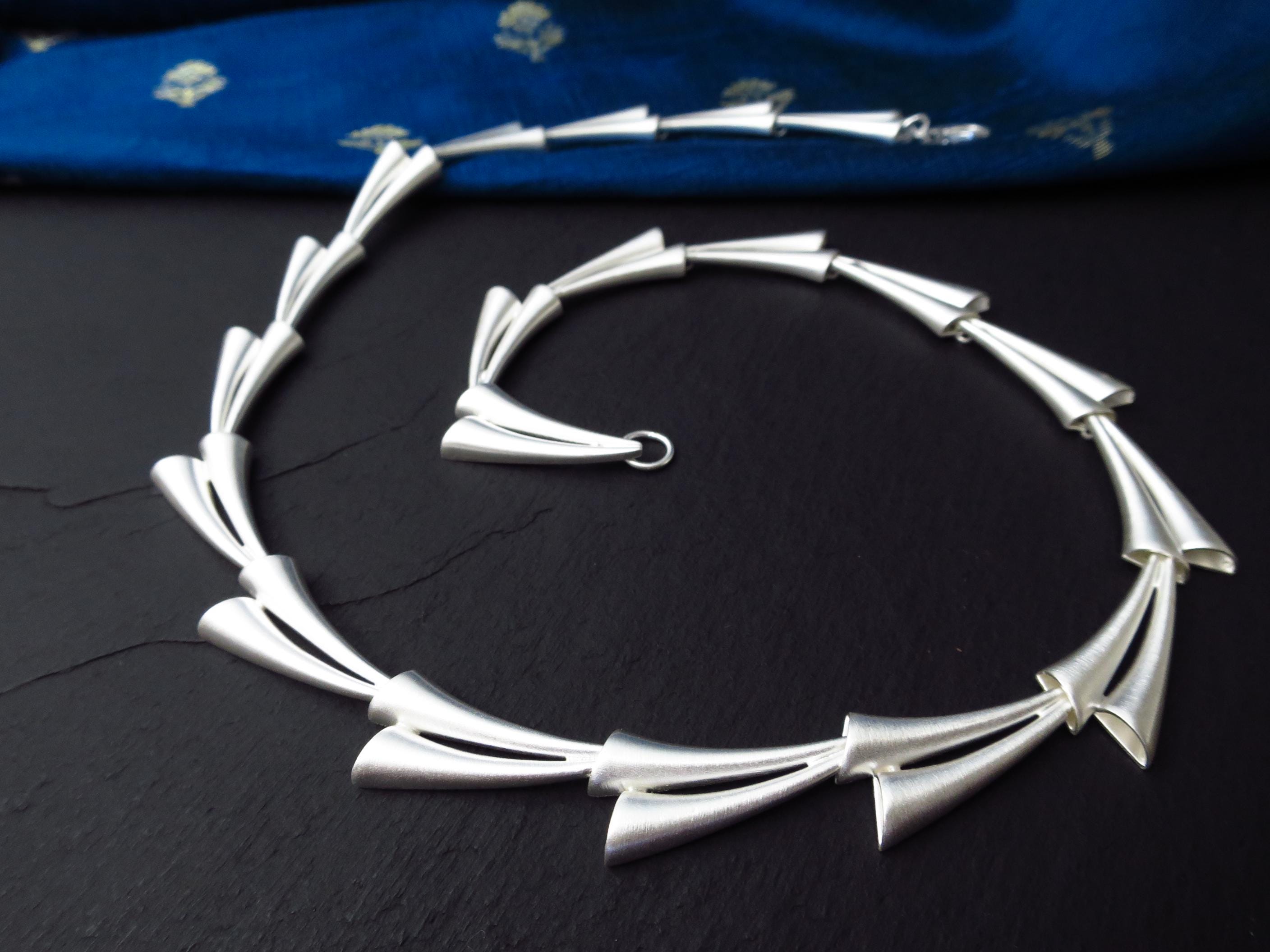 Sterling Silber Kette 43,5cm solid Künstler Kette