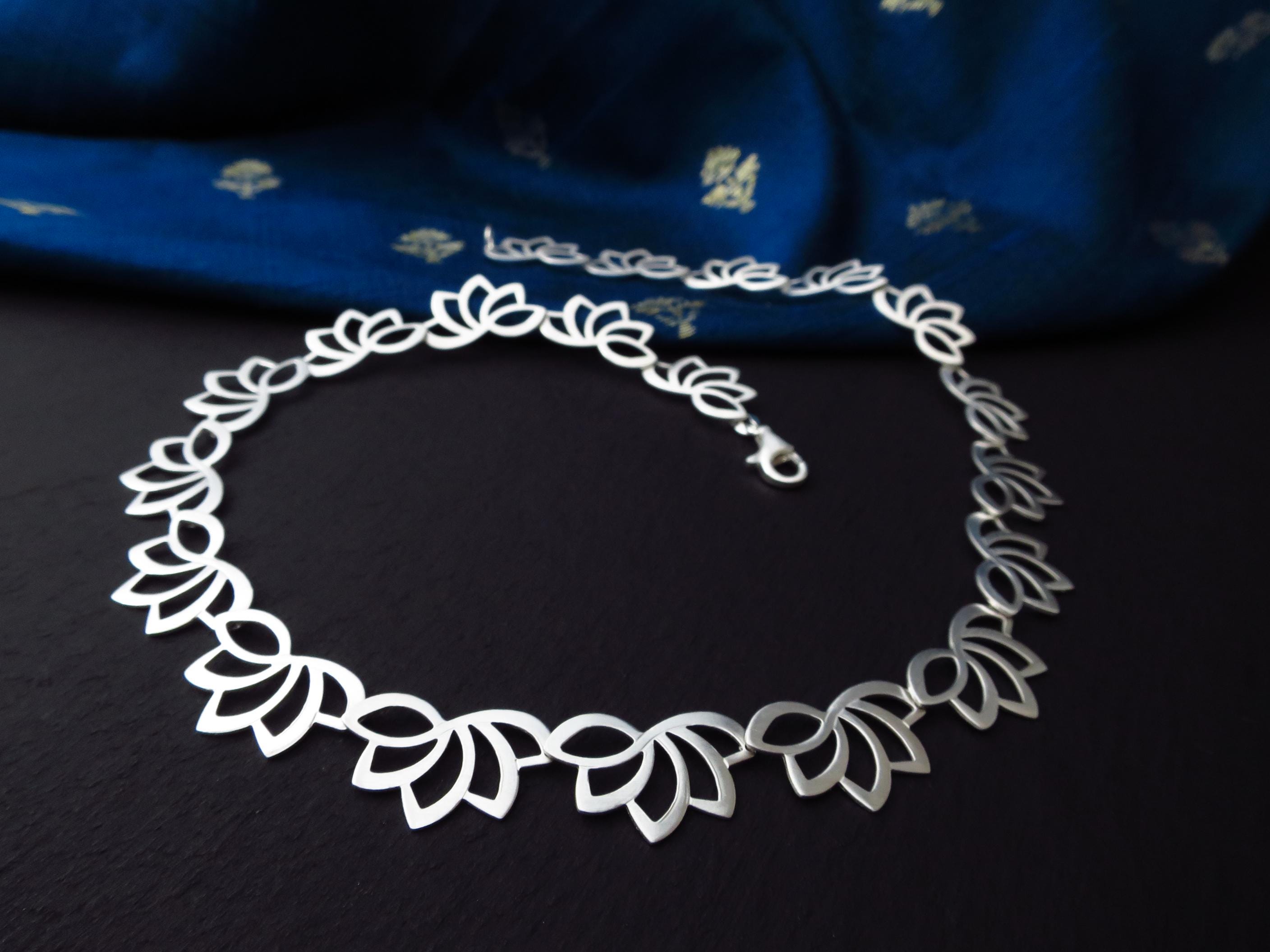 Sterling Silber Kette 44cm solid Spitzen Kette