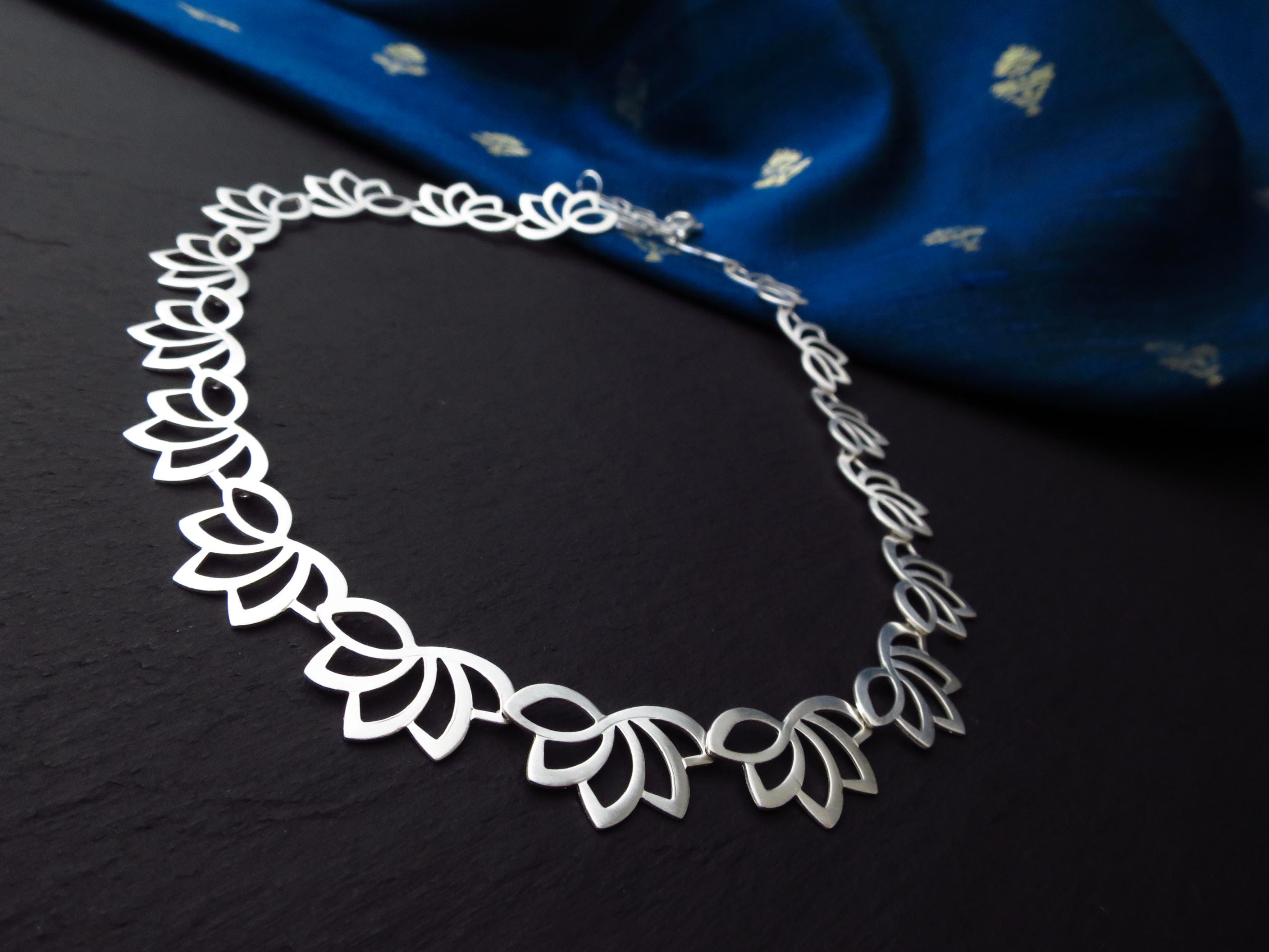 Sterling Silber Kette 44cm solid Spitzen Kette