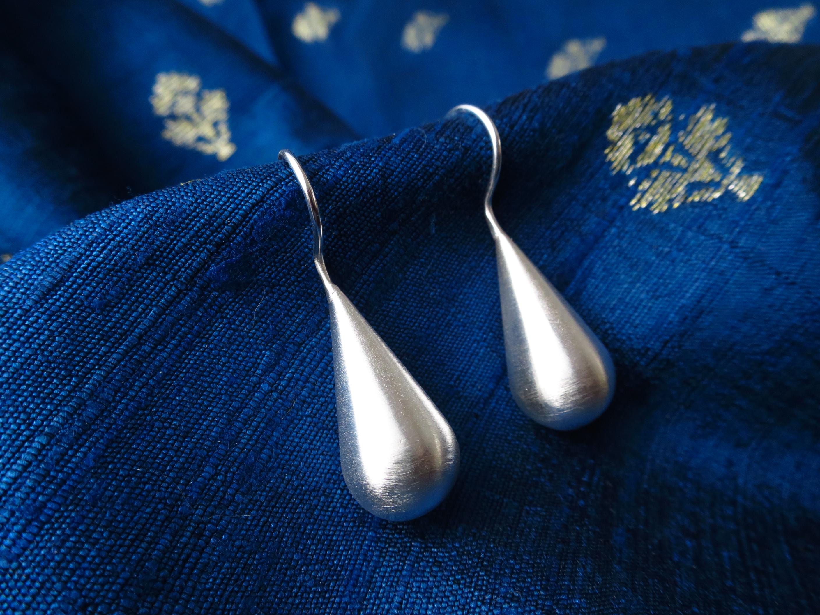 Sterling Silber Ohrringe solid Tropfen Statement