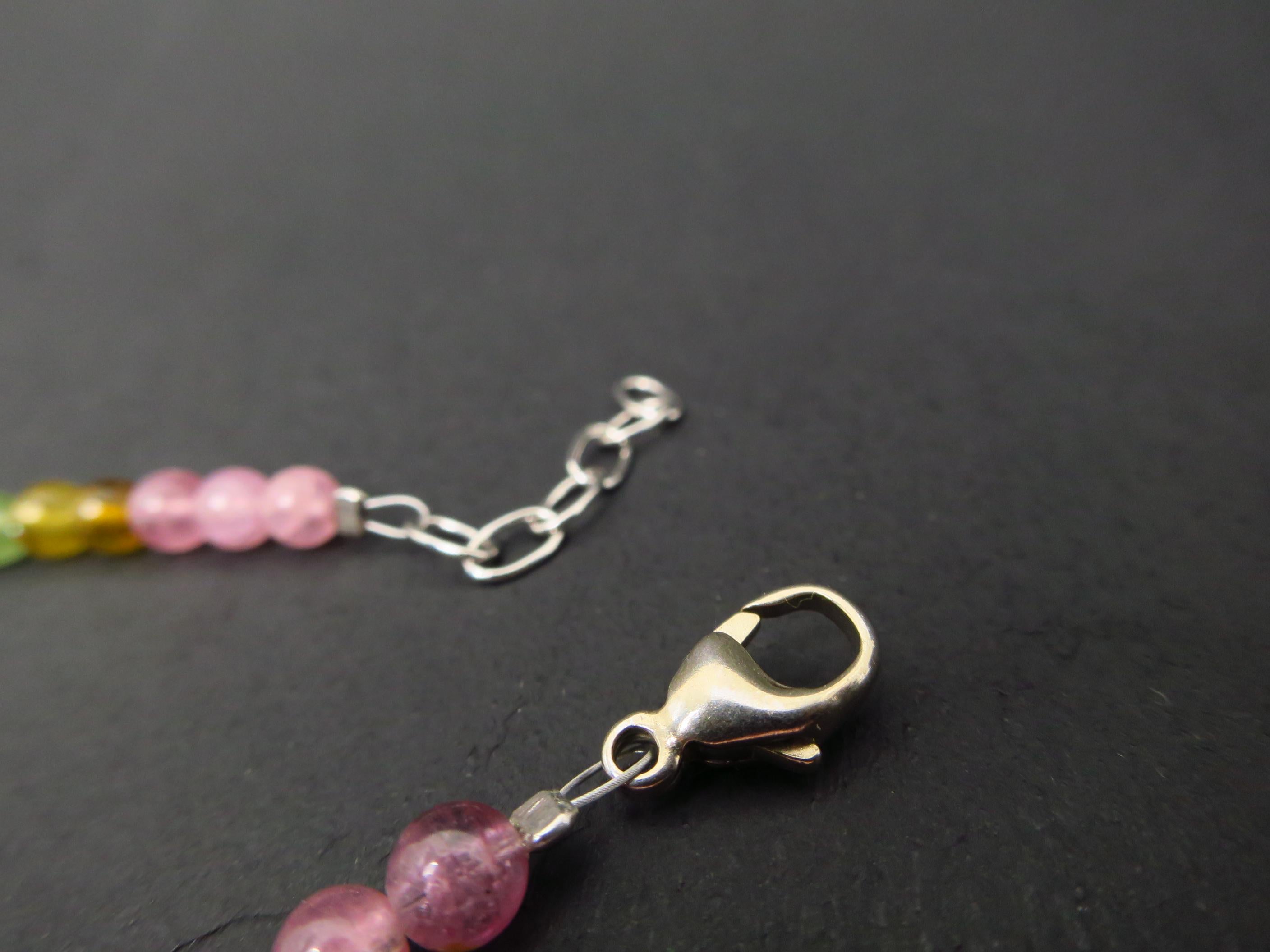 Turmalin Armband multicolor Heliodor Sterling Silber