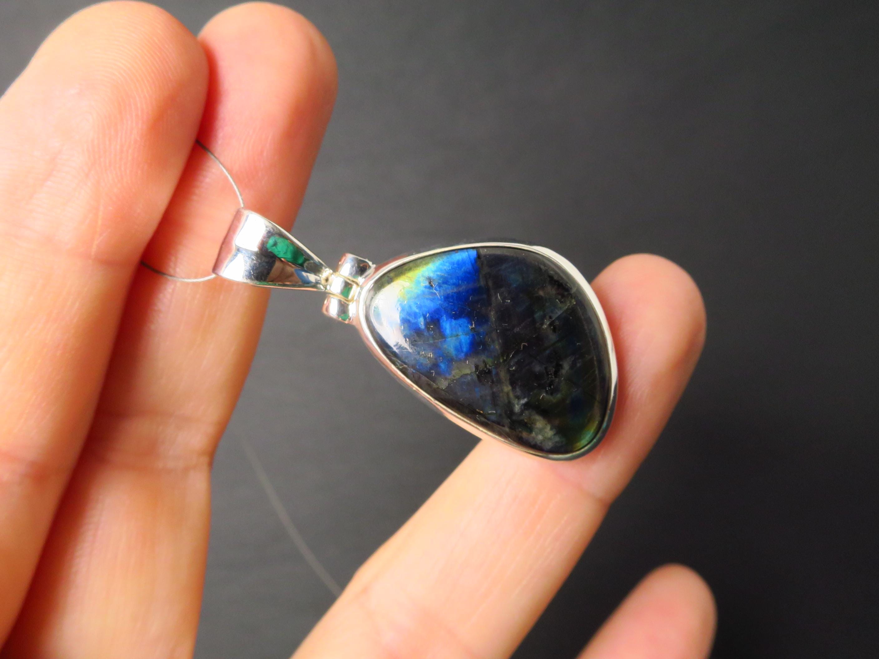 Spektrolith Anhänger Sterling Silber Finnland