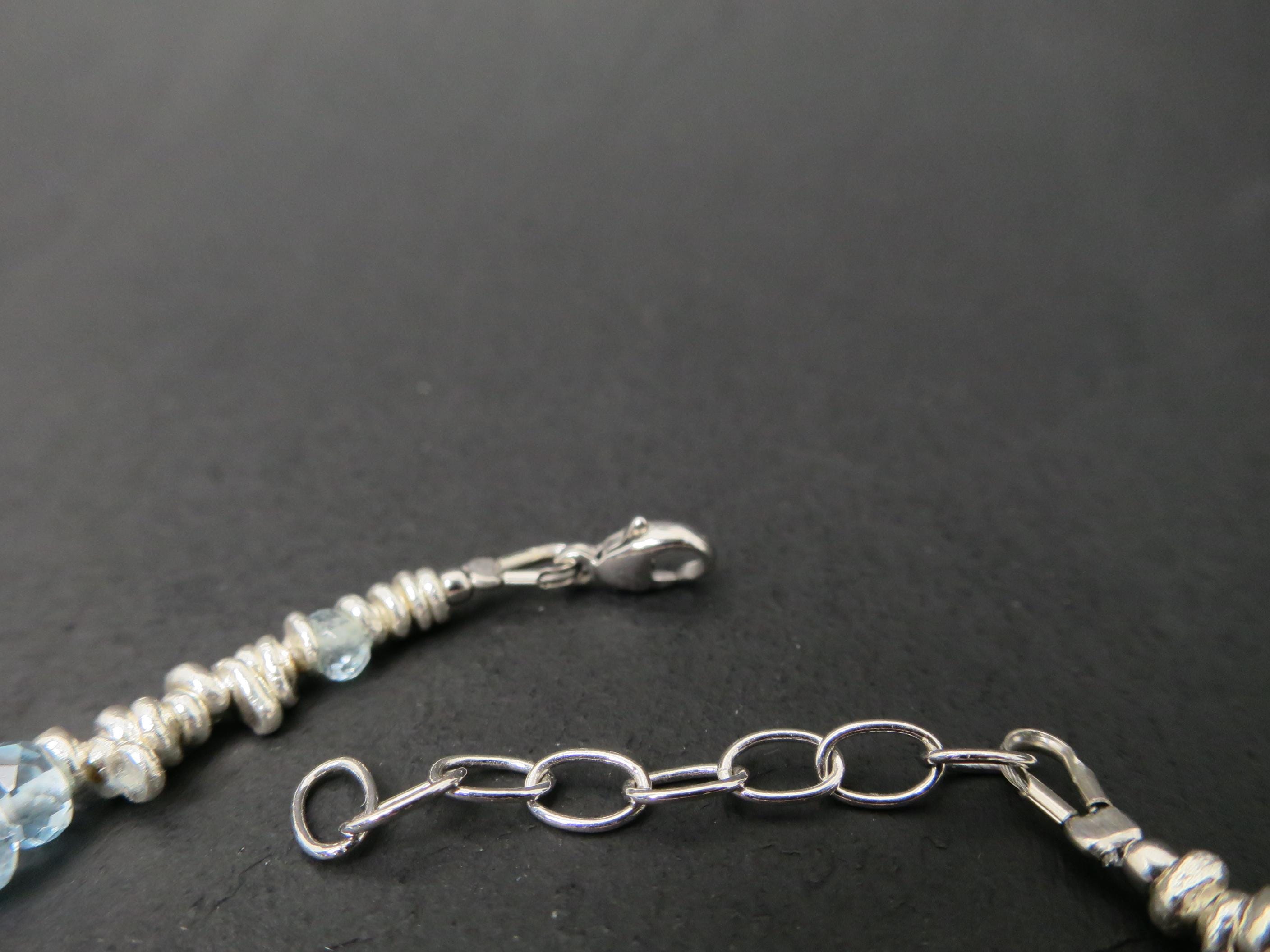 Aquamarin Armband Silber Edelstein Armband