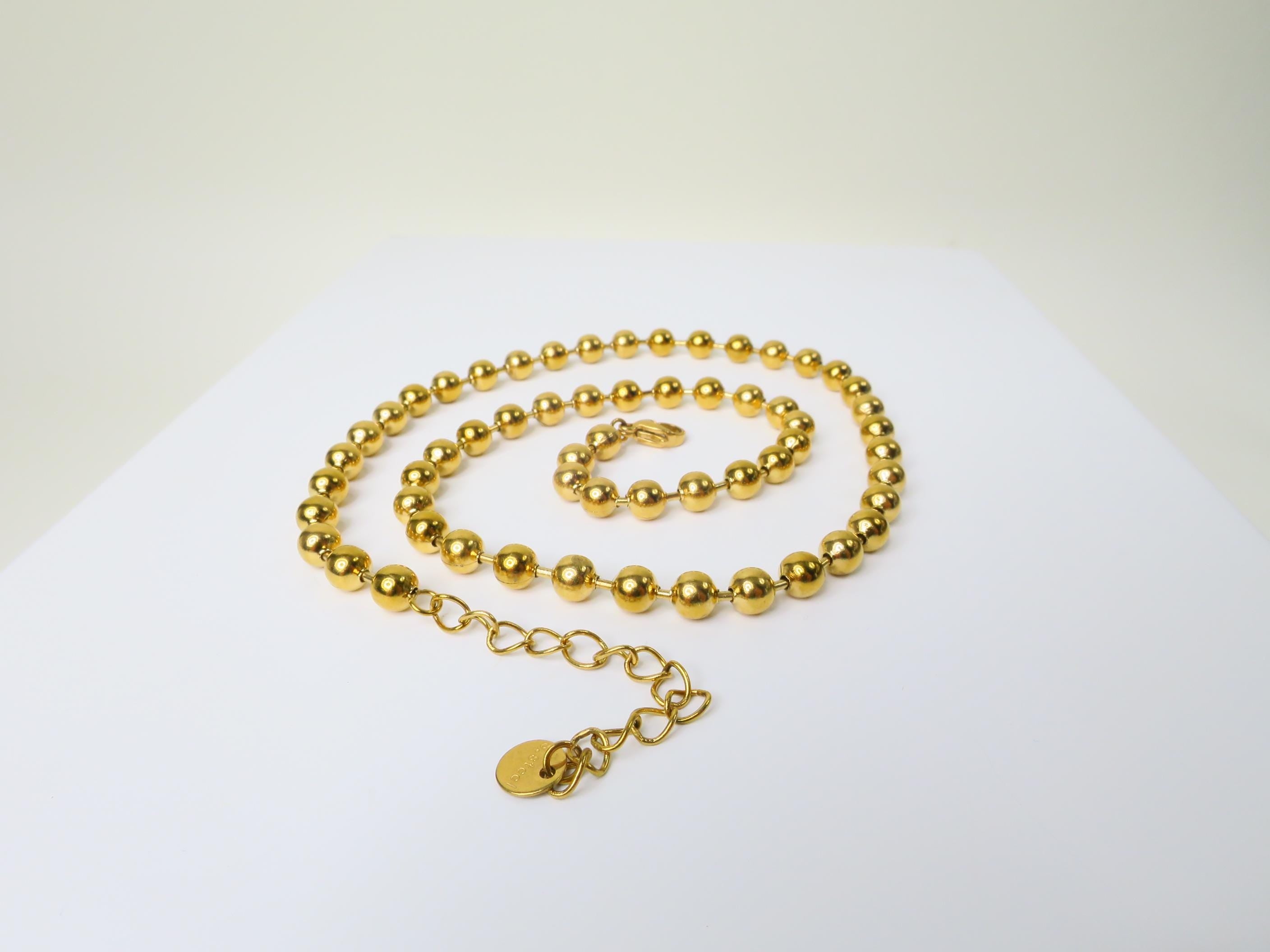 Edelstahl Kugel Kette 18 Karat PVD Gold beschichteten Edelstahl