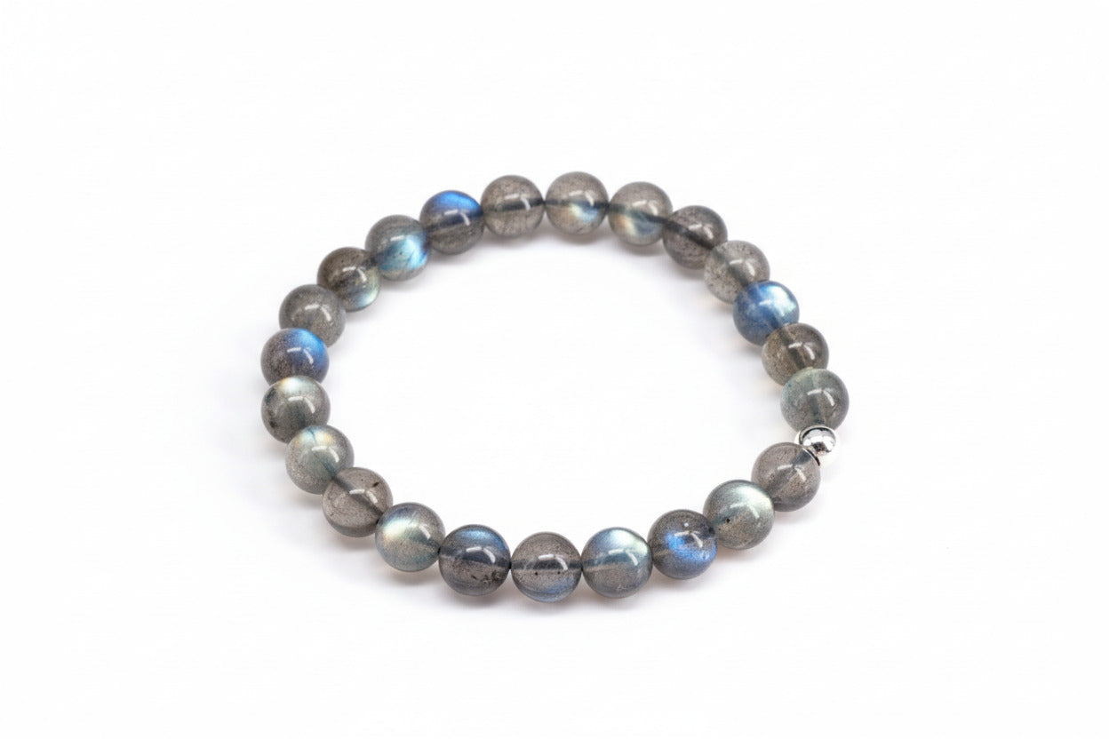 Labradorit Armband Sterling Silber Stapelarmband