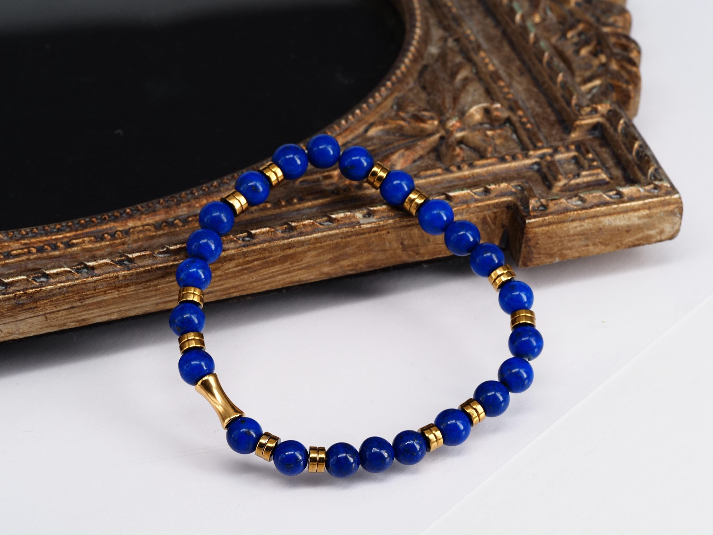 Lapislazuli Armband blauer Edelstein in höchster Qualität