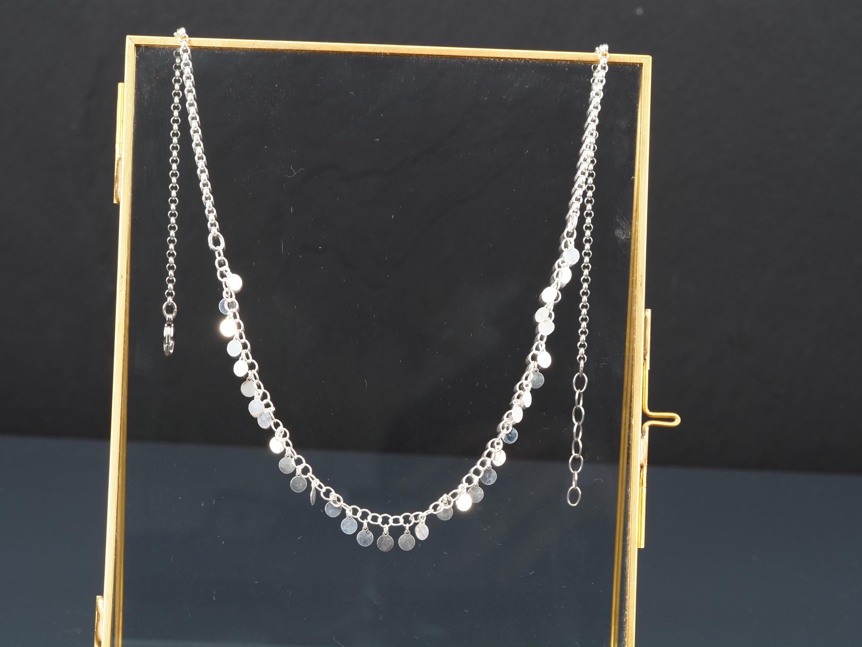 Pünktchen Kette Sterling Silber für verspielten Layer Look