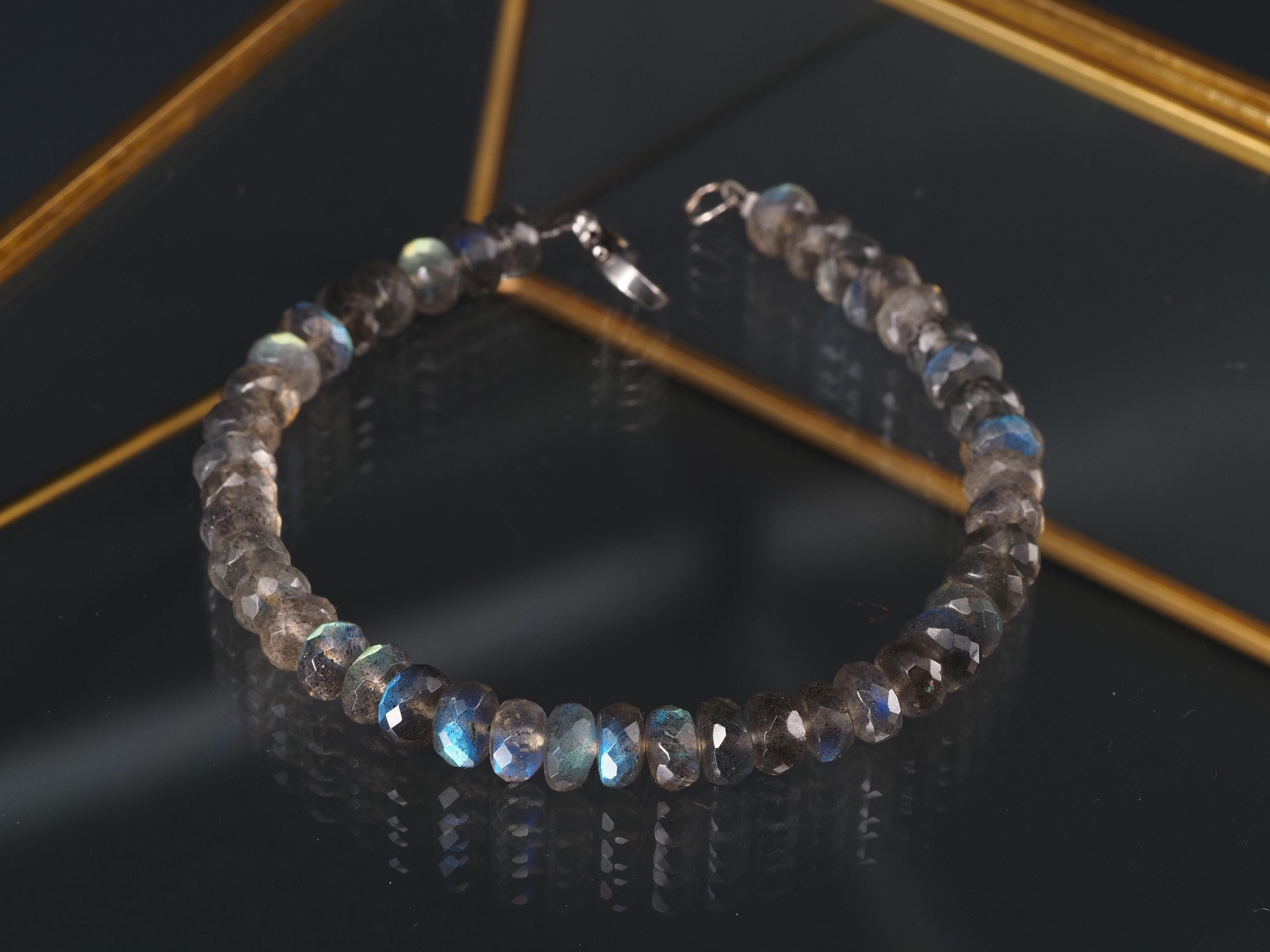 Labradorit Armband Stapelarmband Edelstein