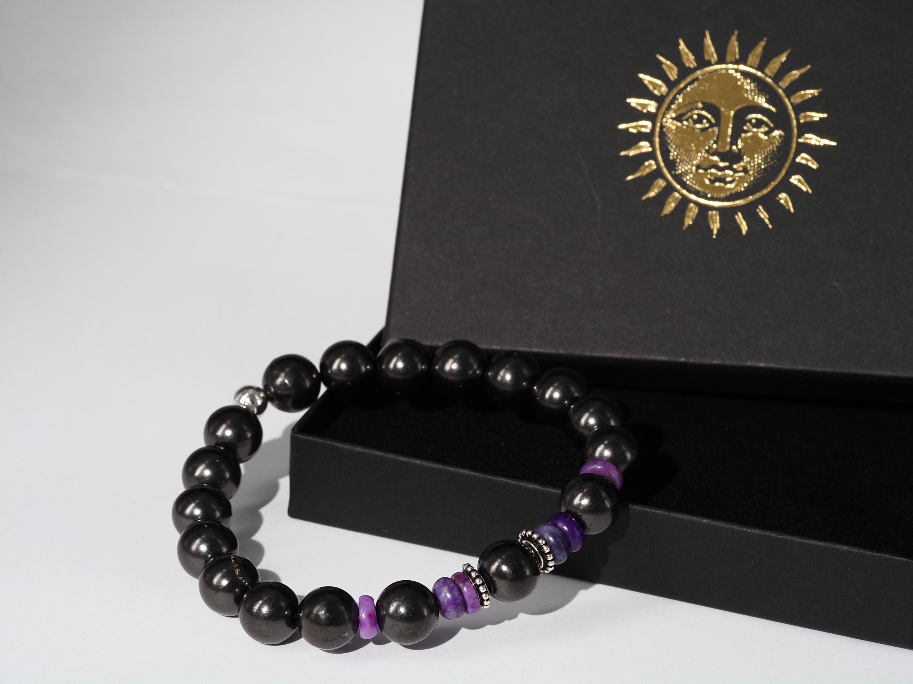 Sugilith Armband – lila Unisex Armband aus seltenem lila Edelstein