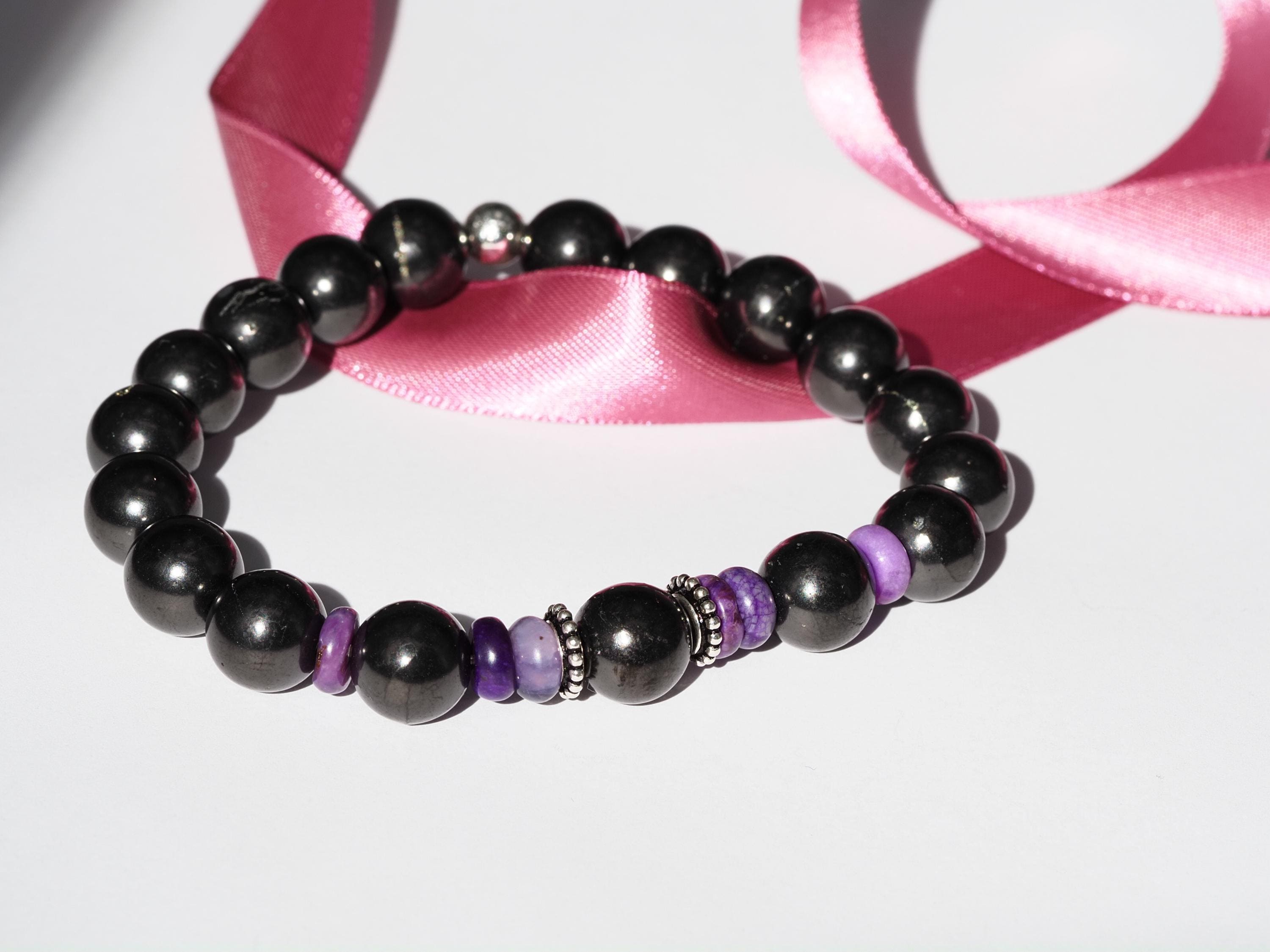 Sugilith Armband – lila Unisex Armband aus seltenem lila Edelstein