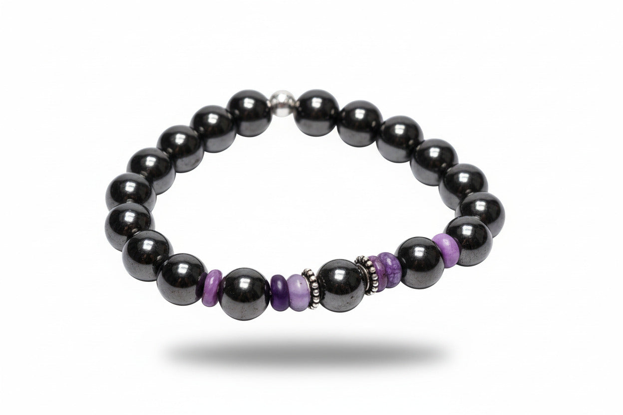 Sugilith Armband – lila Unisex Armband aus seltenem lila Edelstein