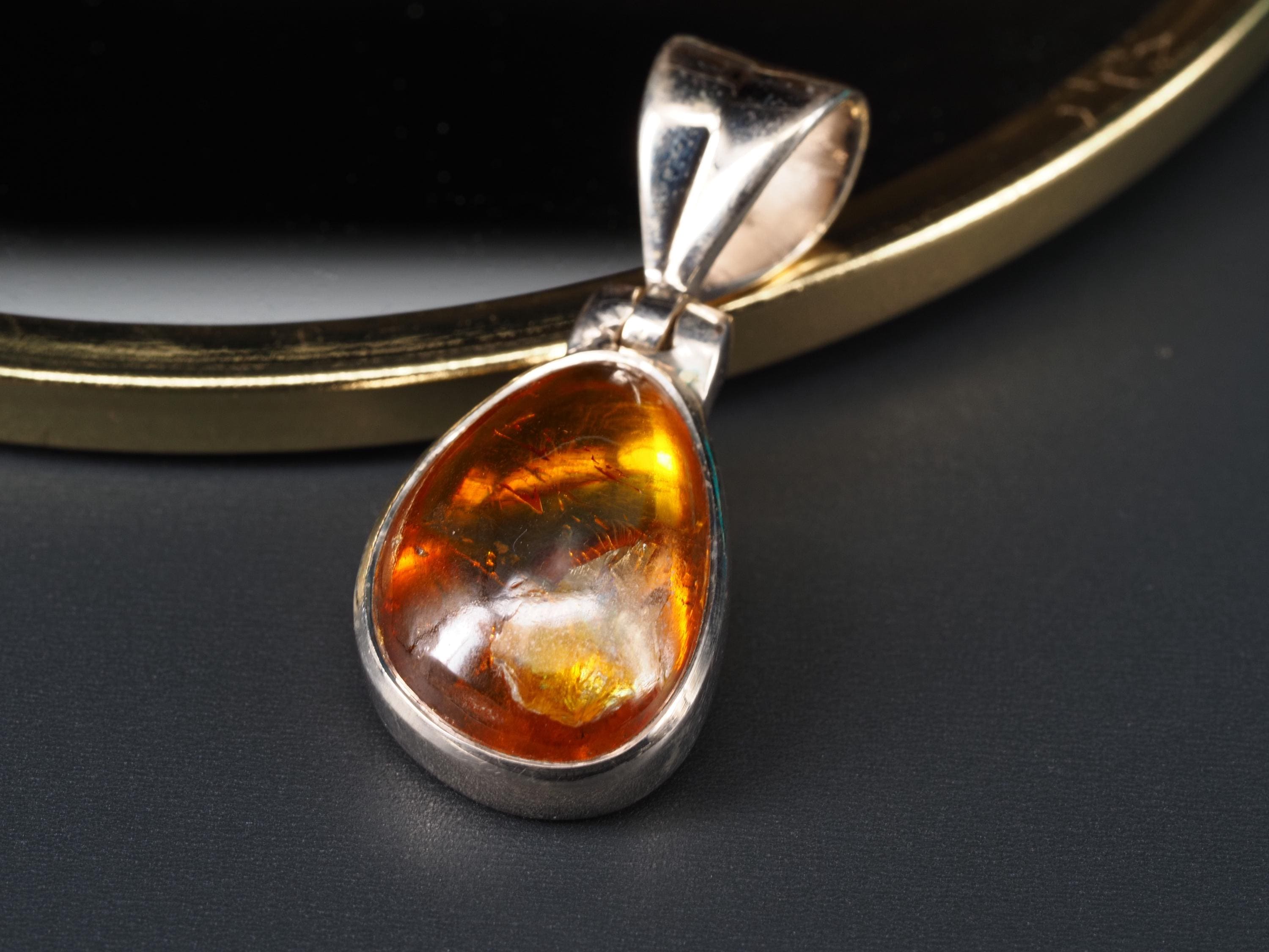 Sphalerit Anhänger 925 Sterling Silber gefasst Spanien