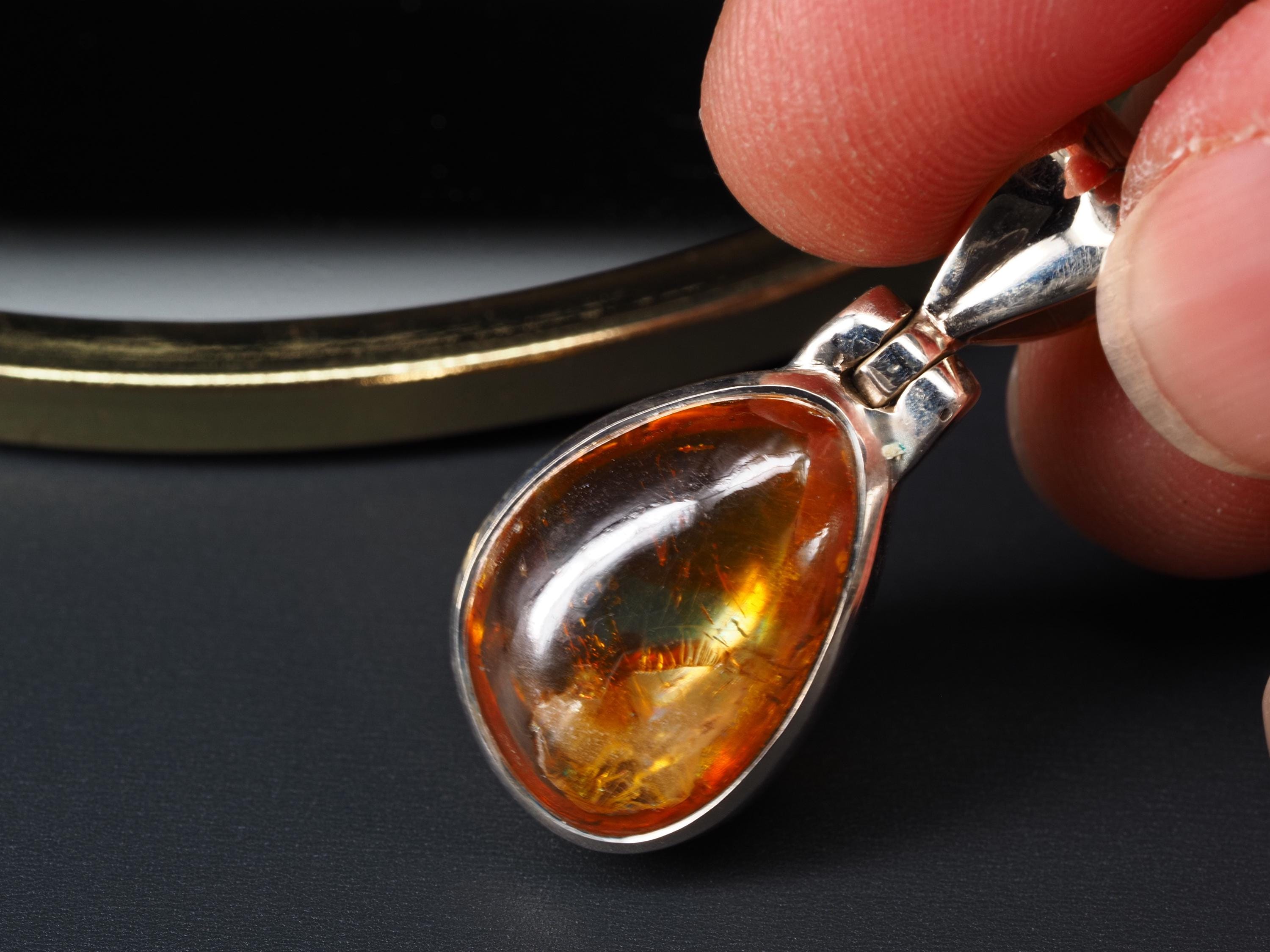 Sphalerit Anhänger 925 Sterling Silber gefasst Spanien