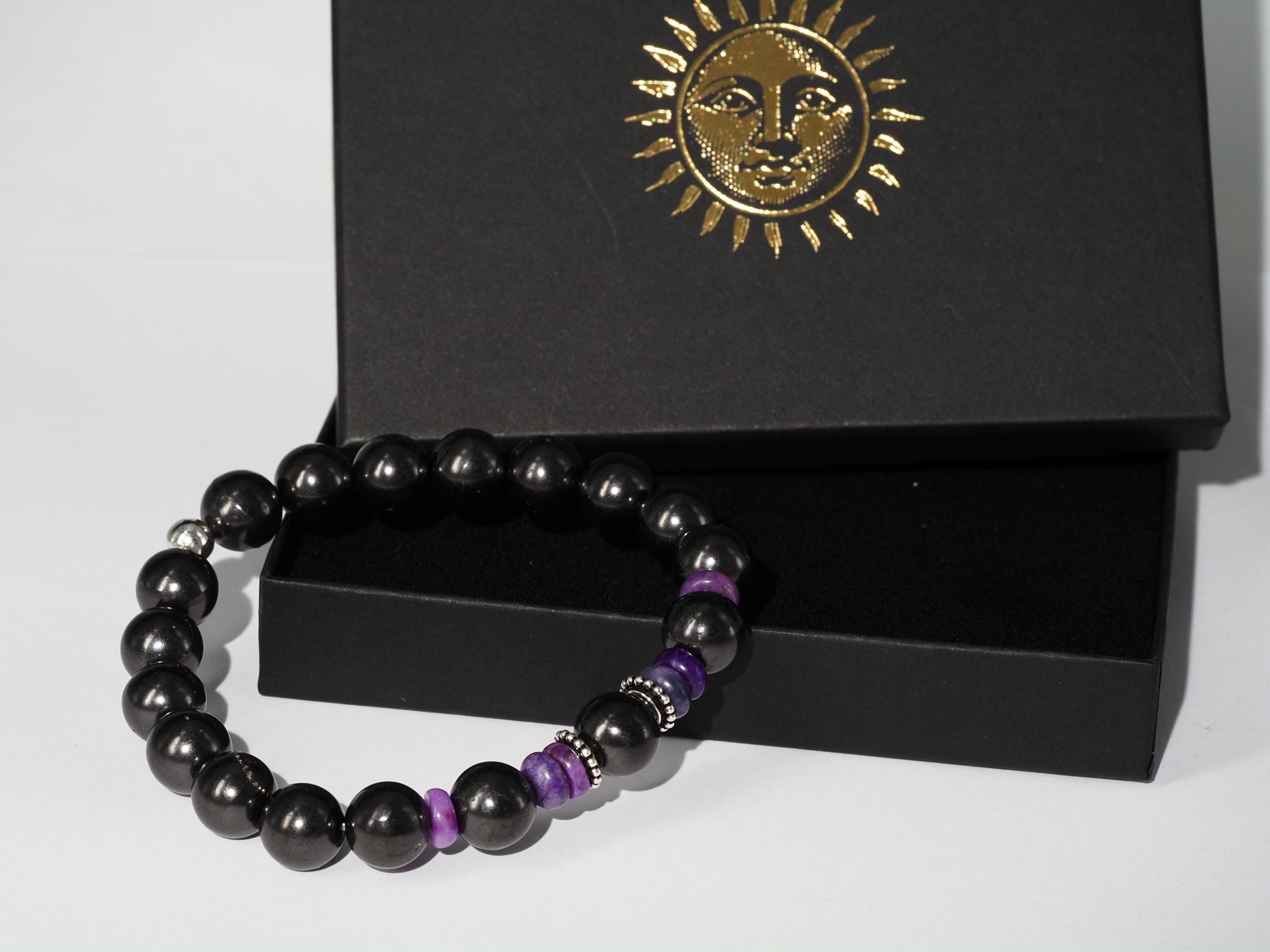 Sugilith Armband – lila Unisex Armband aus seltenem lila Edelstein