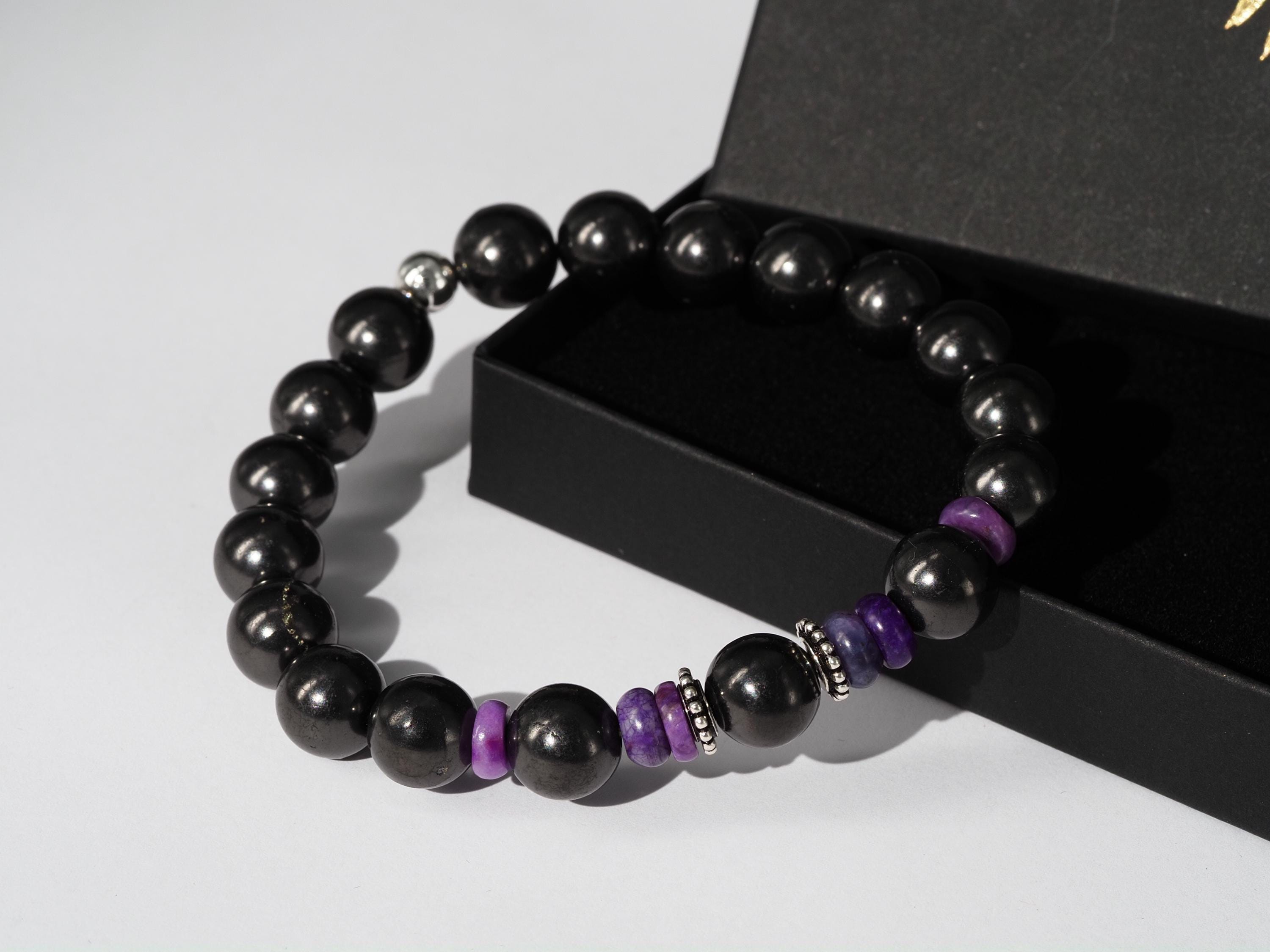 Sugilith Armband – lila Unisex Armband aus seltenem lila Edelstein