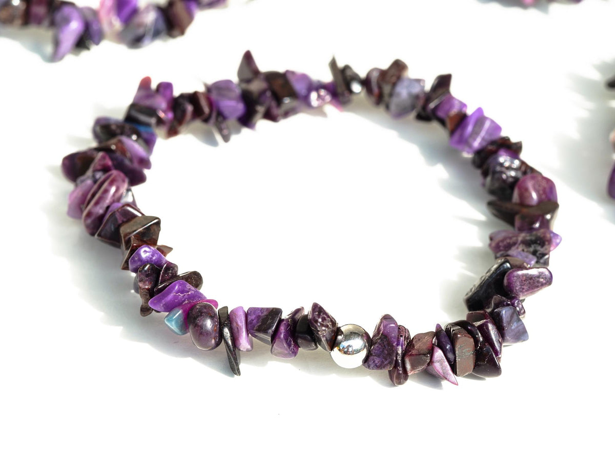 Sugilit Armband echtes lila elastisches Armband Unisex
