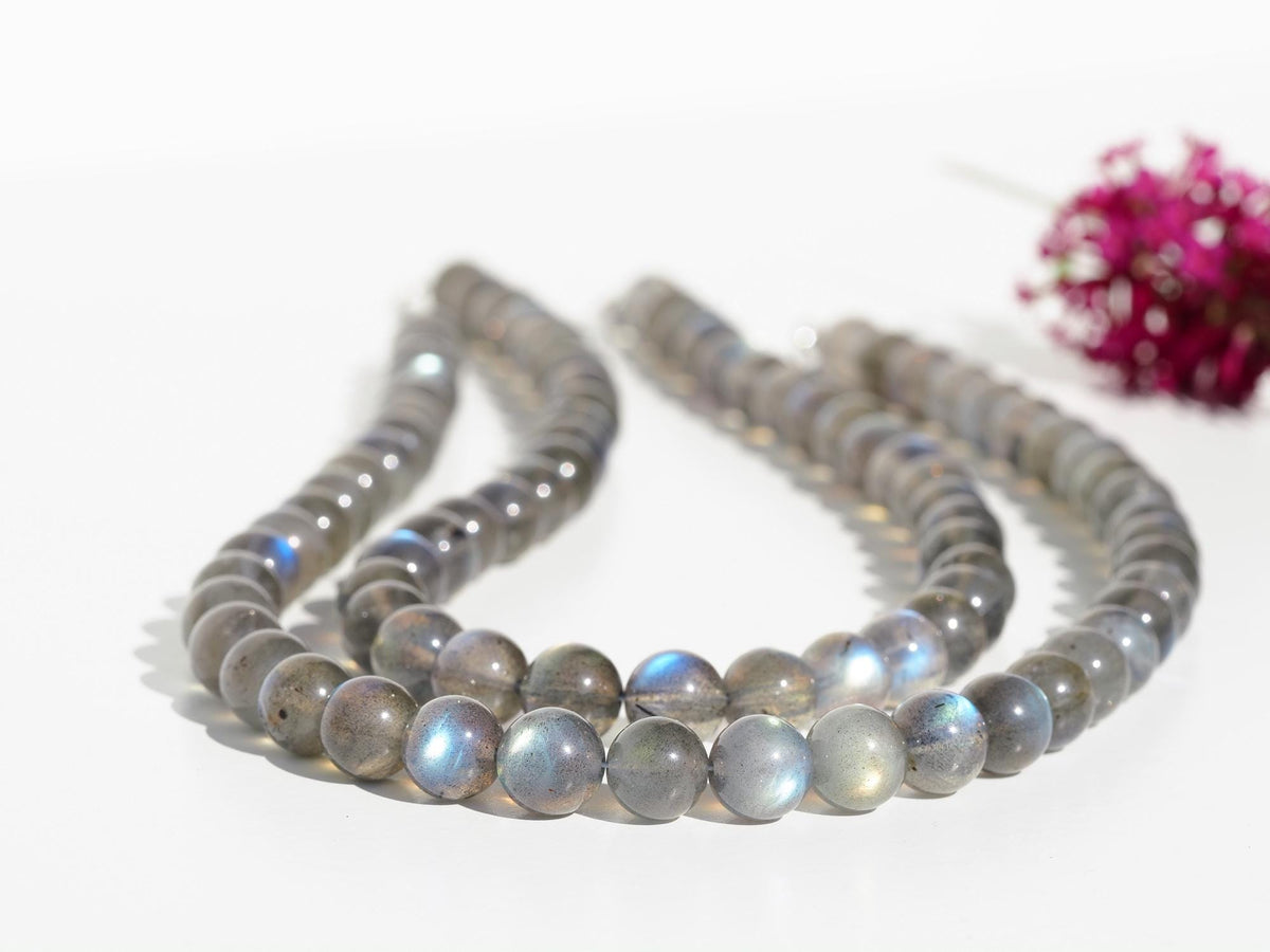 Labradorit Kette 925 Sterling Silber Verschluss Labradorit Madagaskar Natur Stein