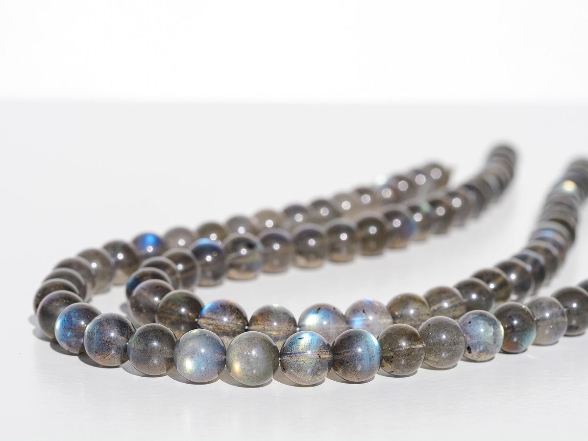 Labradorit Kette 925 Sterling Silber Verschluss Labradorit Madagaskar Natur Stein