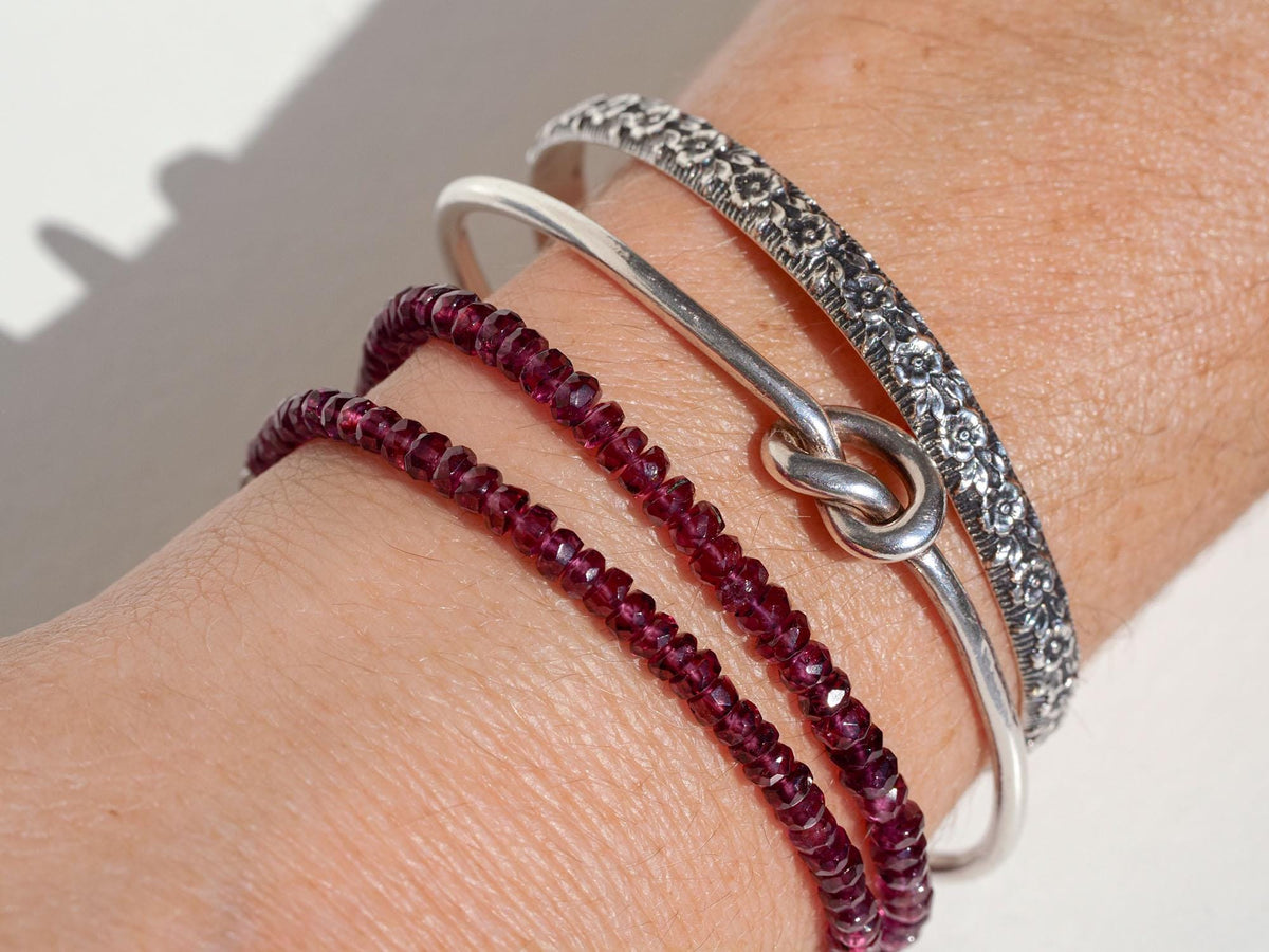 Granat Armband Rhodolith Top Qualität Halskette mit 925 Silber Verschluss 100% Natur