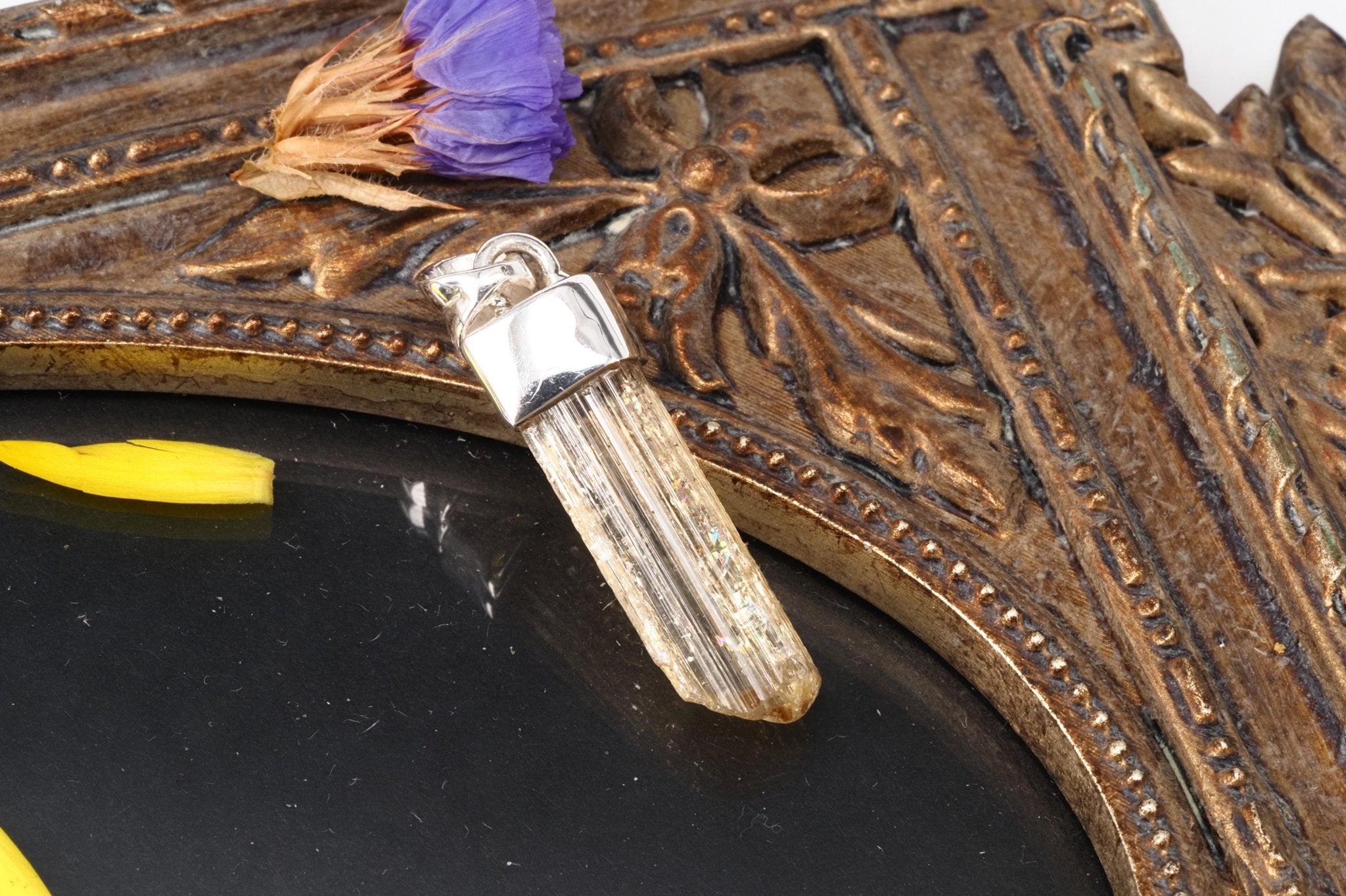 Imperial Topas Anhänger Silber Brasilien 33,2mm Länge