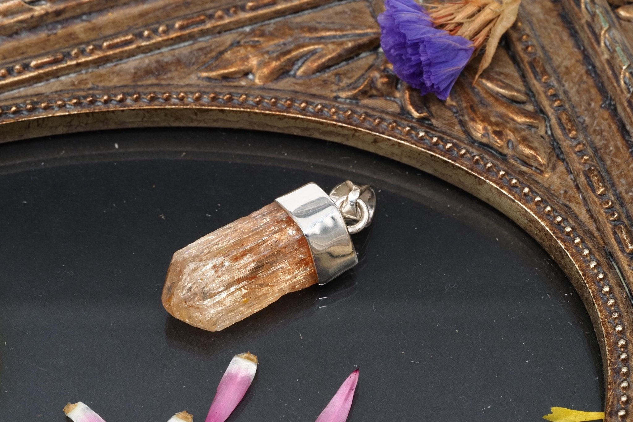 Imperial Topas Anhänger Silber Brasilien 33,5mm Länge