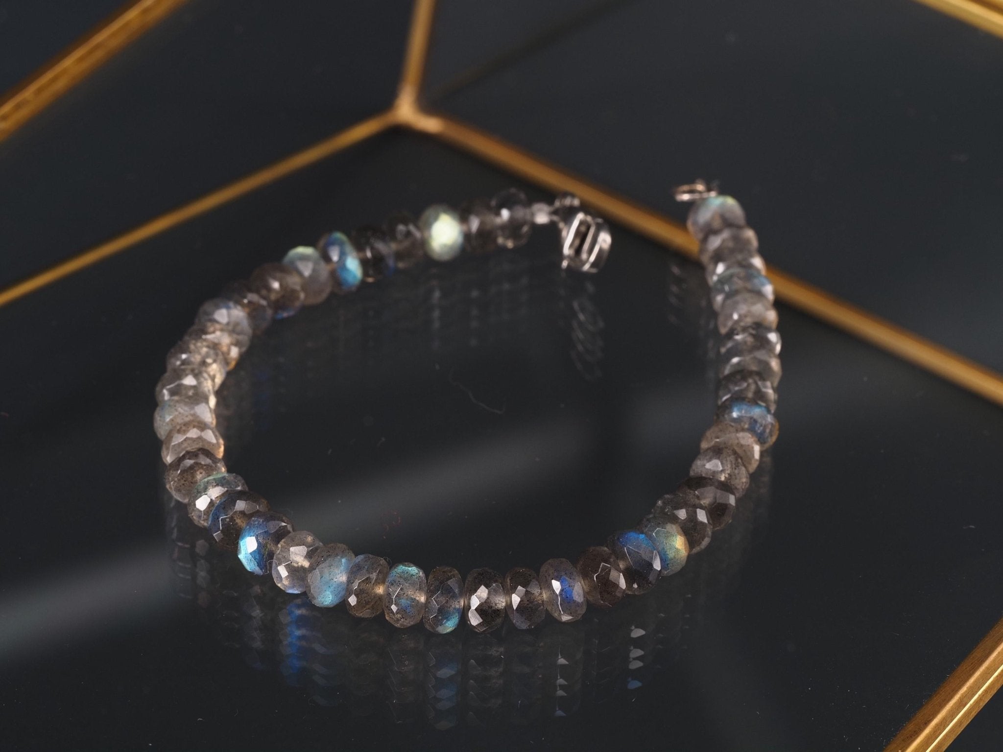 Labradorit Armband Stapelarmband Edelstein