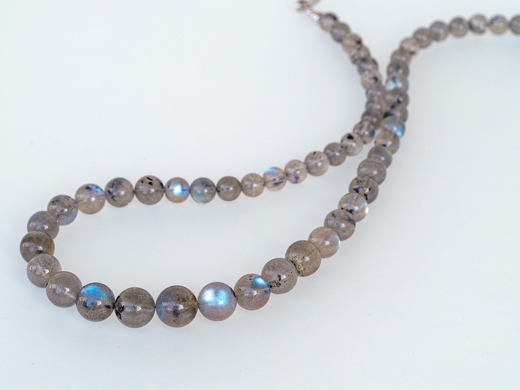 Labradorit Kette 48cm Edelstein Kugelkette