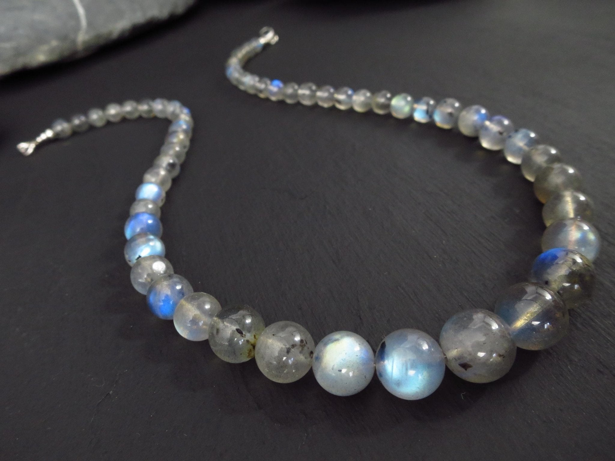 Labradorit Kette 48cm Edelstein Kugelkette