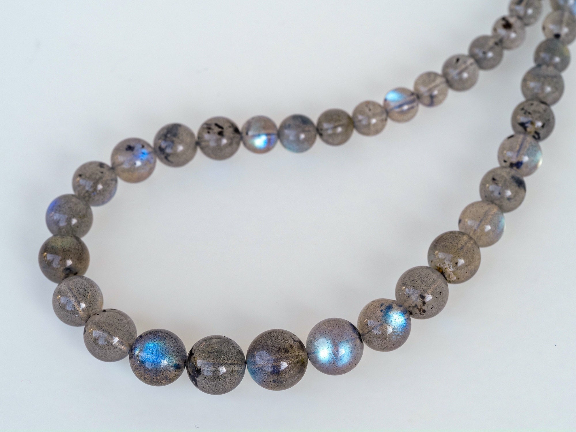 Labradorit Kette 48cm Edelstein Kugelkette