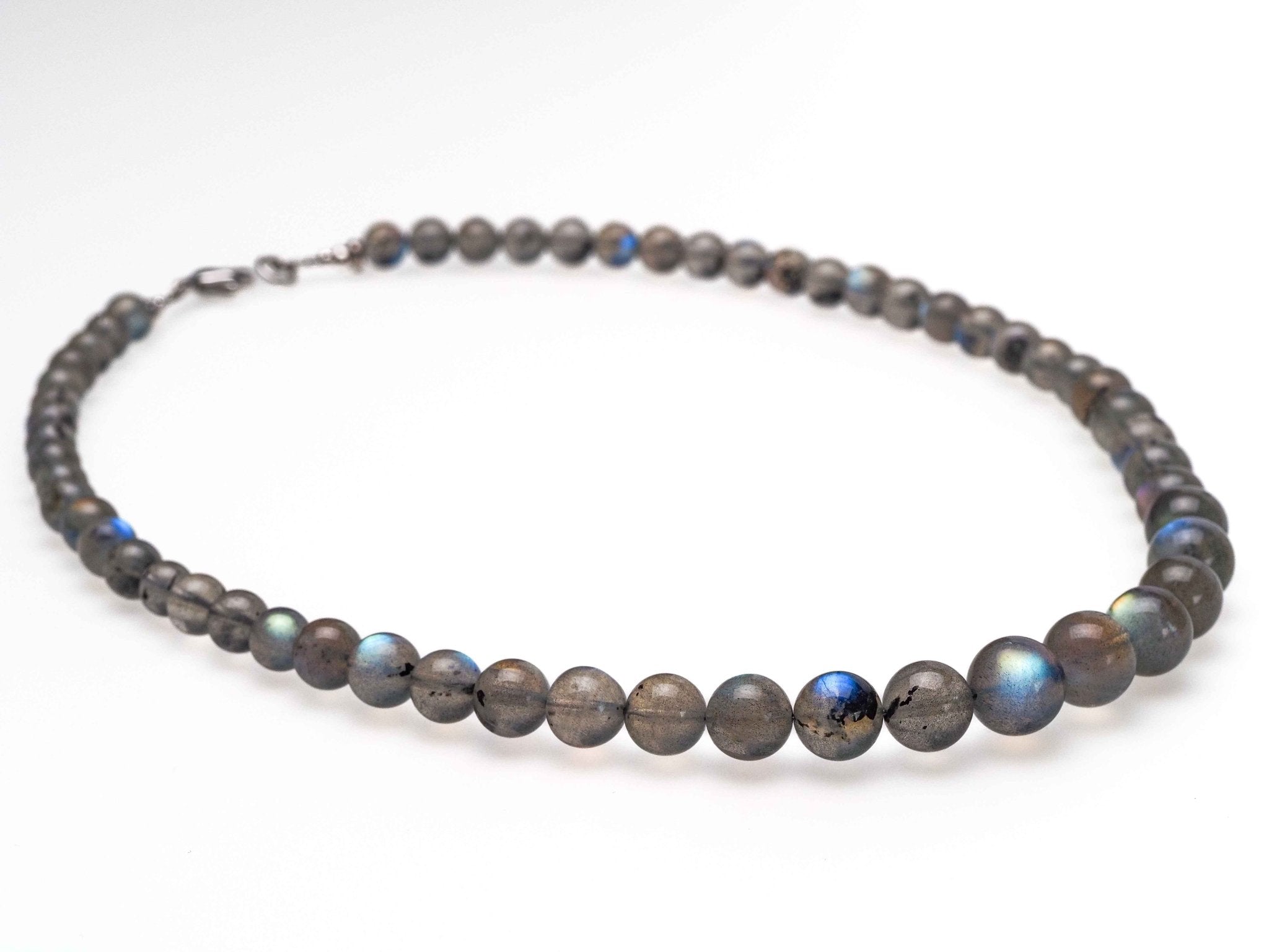 Labradorit Kette 49cm Edelstein Kugelkette