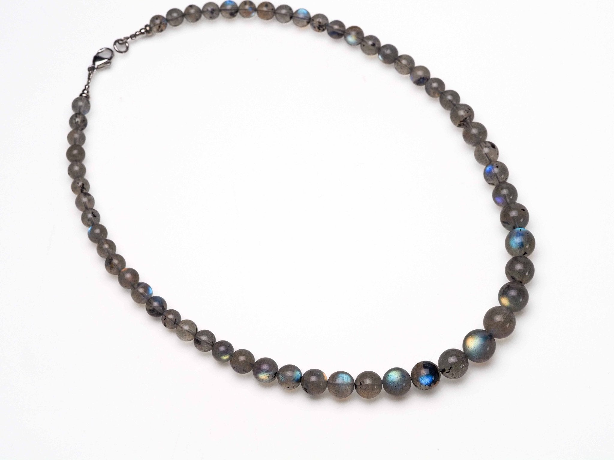 Labradorit Kette 49cm Edelstein Kugelkette