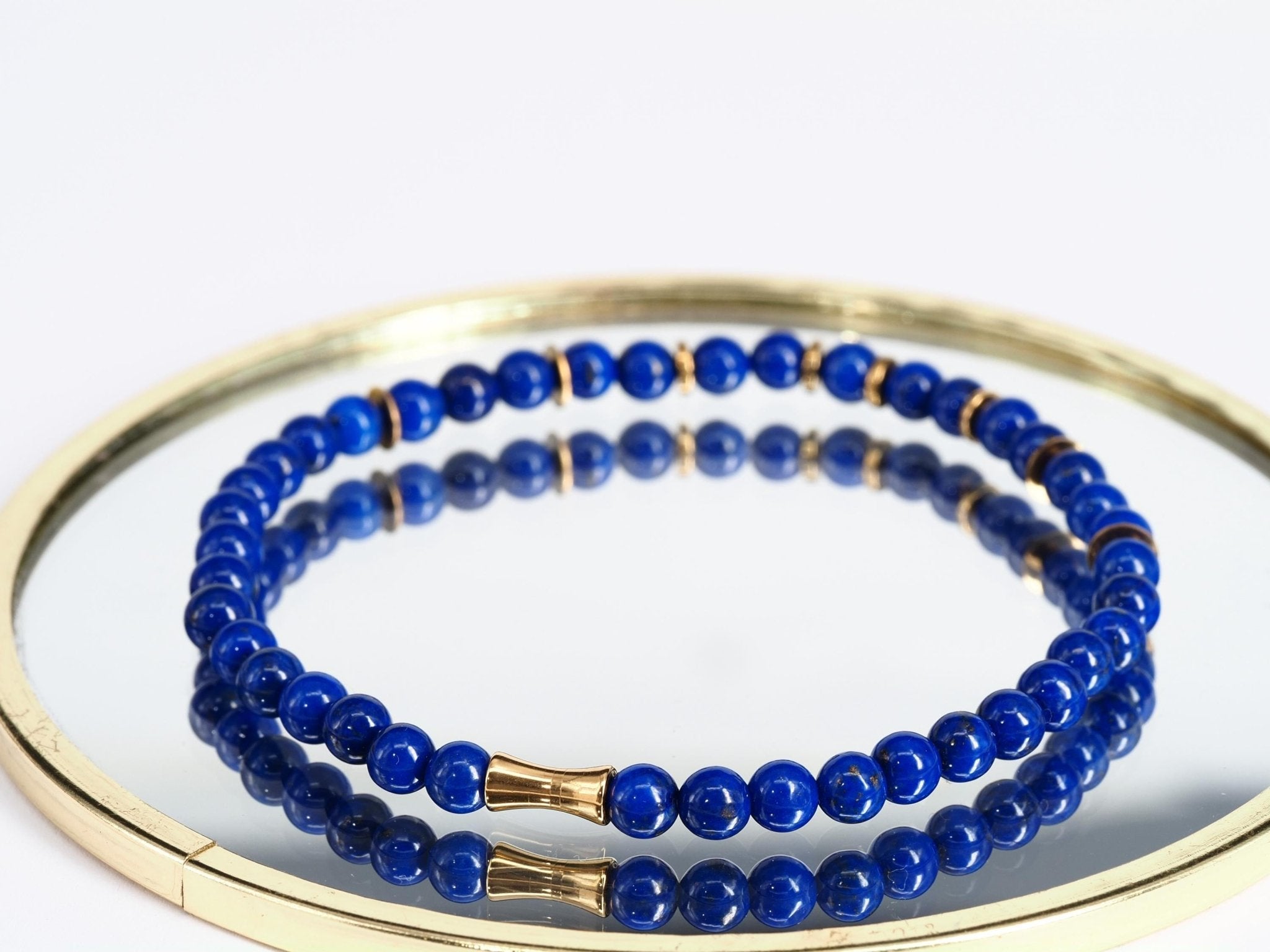 Lapis Lazuli Kugel Armband – tiefblauer Edelstein in höchster Qualität
