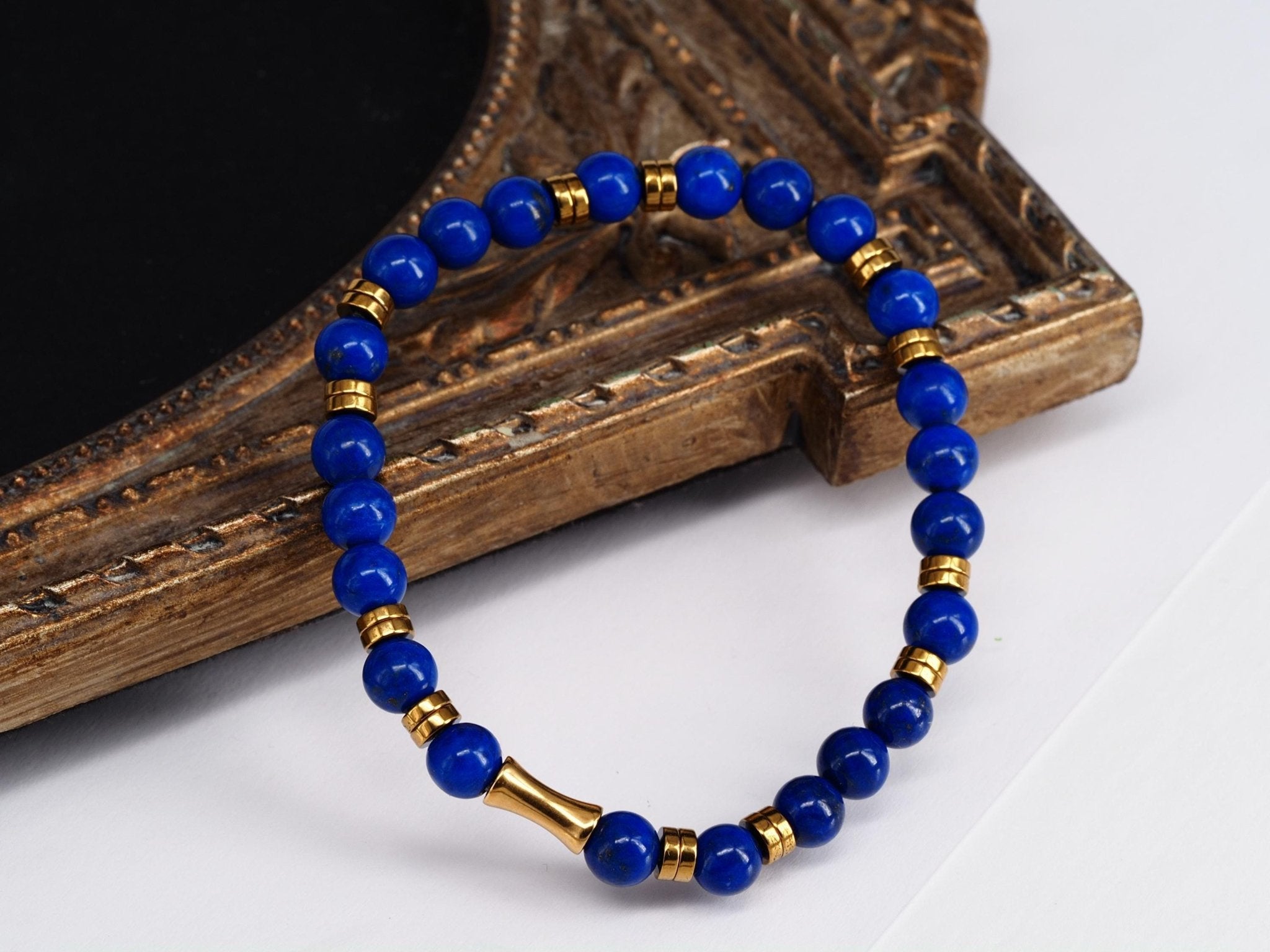 Lapislazuli Armband blauer Edelstein in höchster Qualität