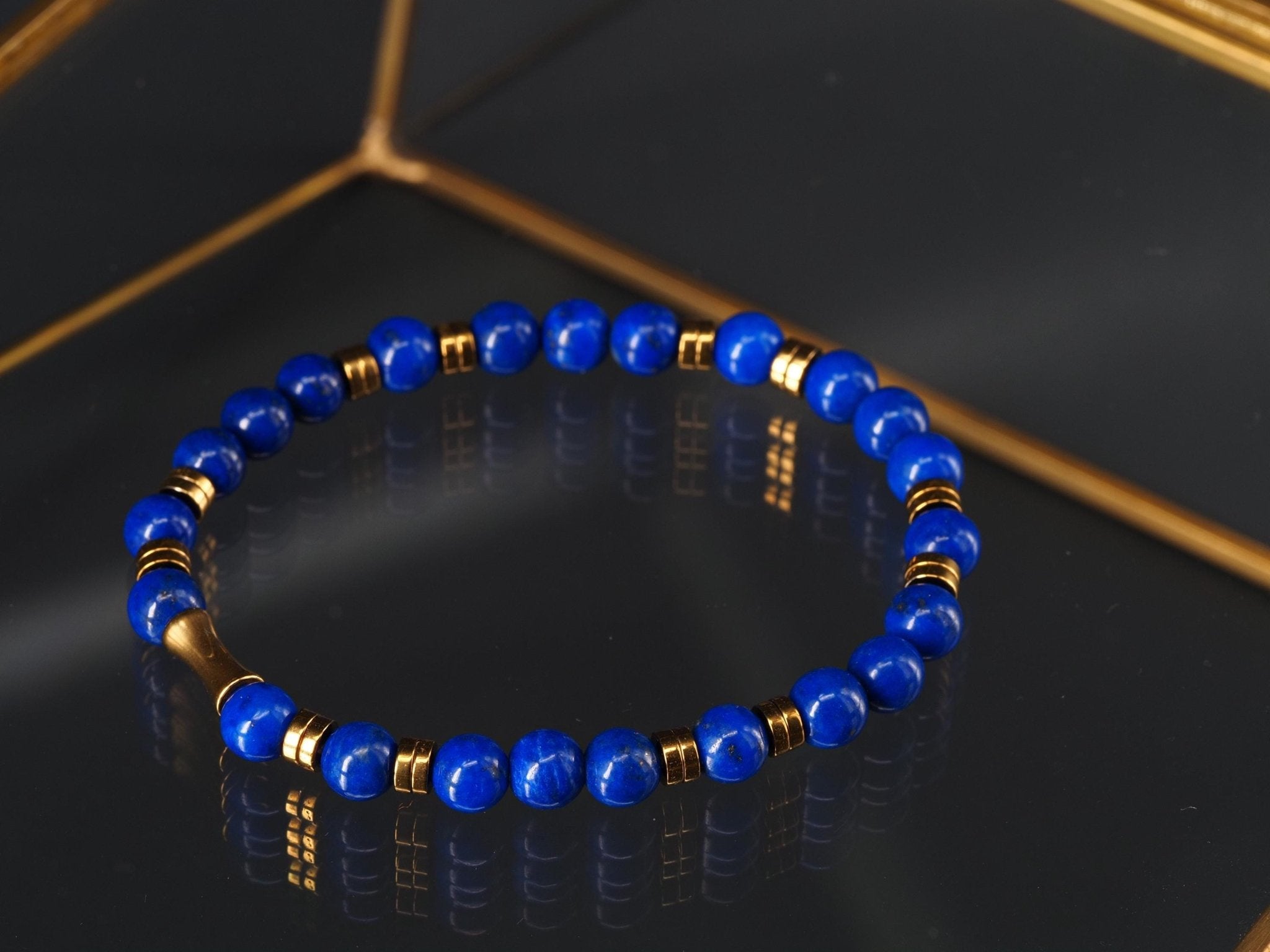Lapislazuli Armband blauer Edelstein in höchster Qualität