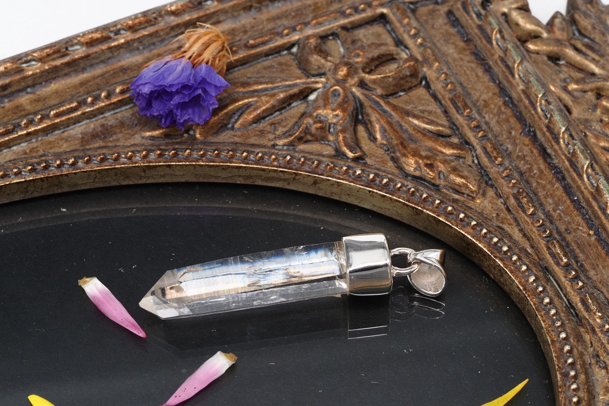 Lemuria Bergkristall Anhänger Silber Länge 41mm mit Öse