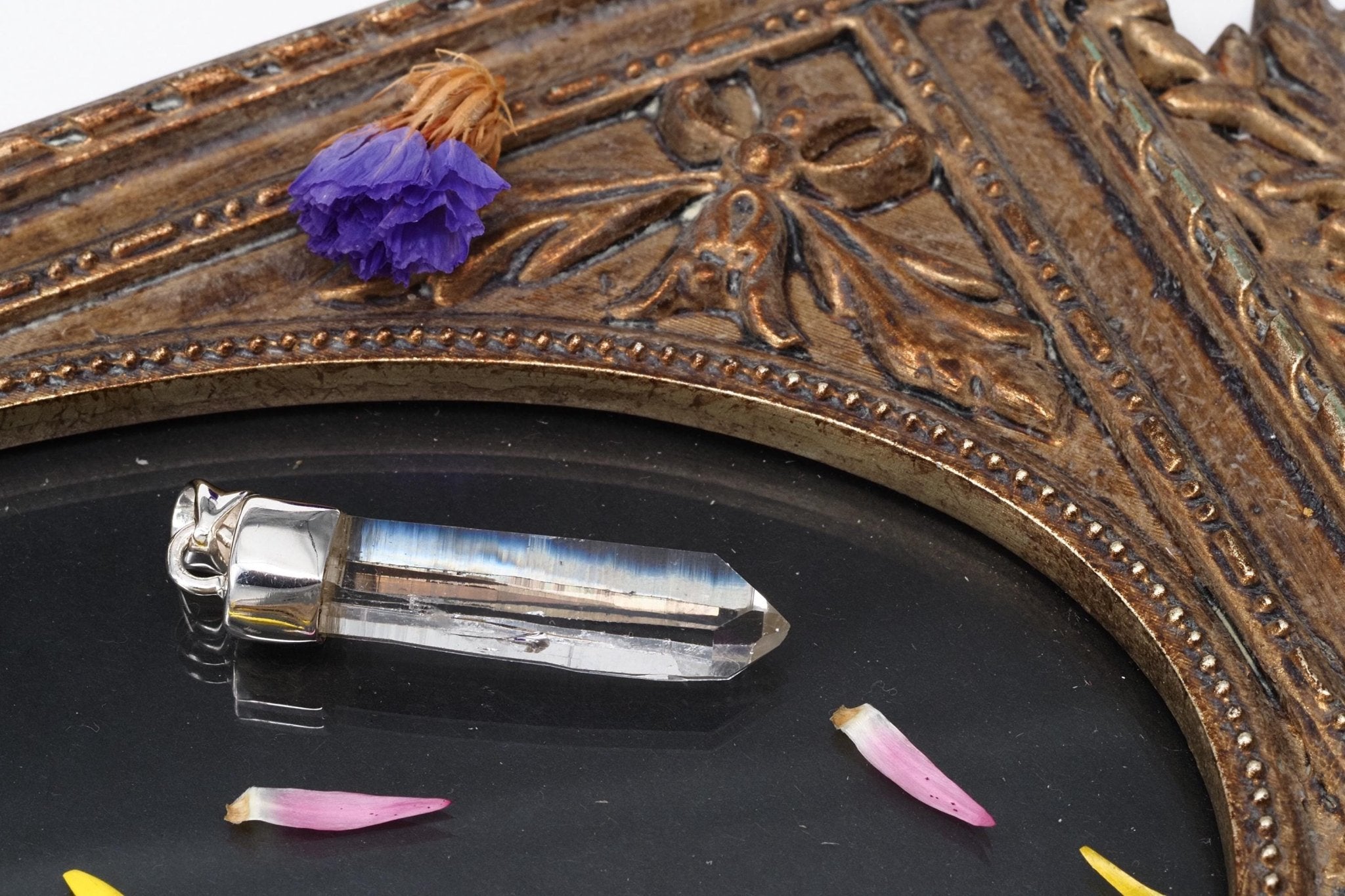 Lemuria Bergkristall Anhänger Silber Länge 41mm mit Öse