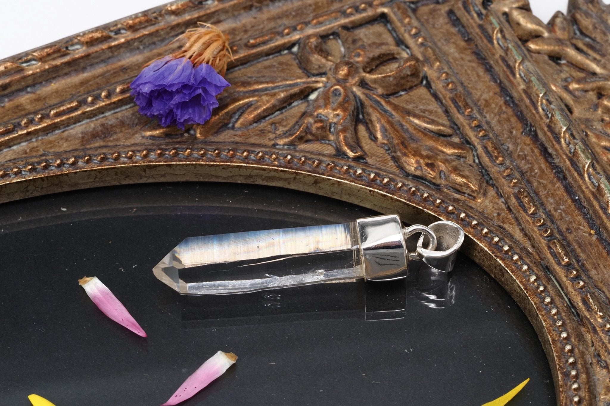 Lemuria Bergkristall Anhänger Silber Länge 41mm mit Öse