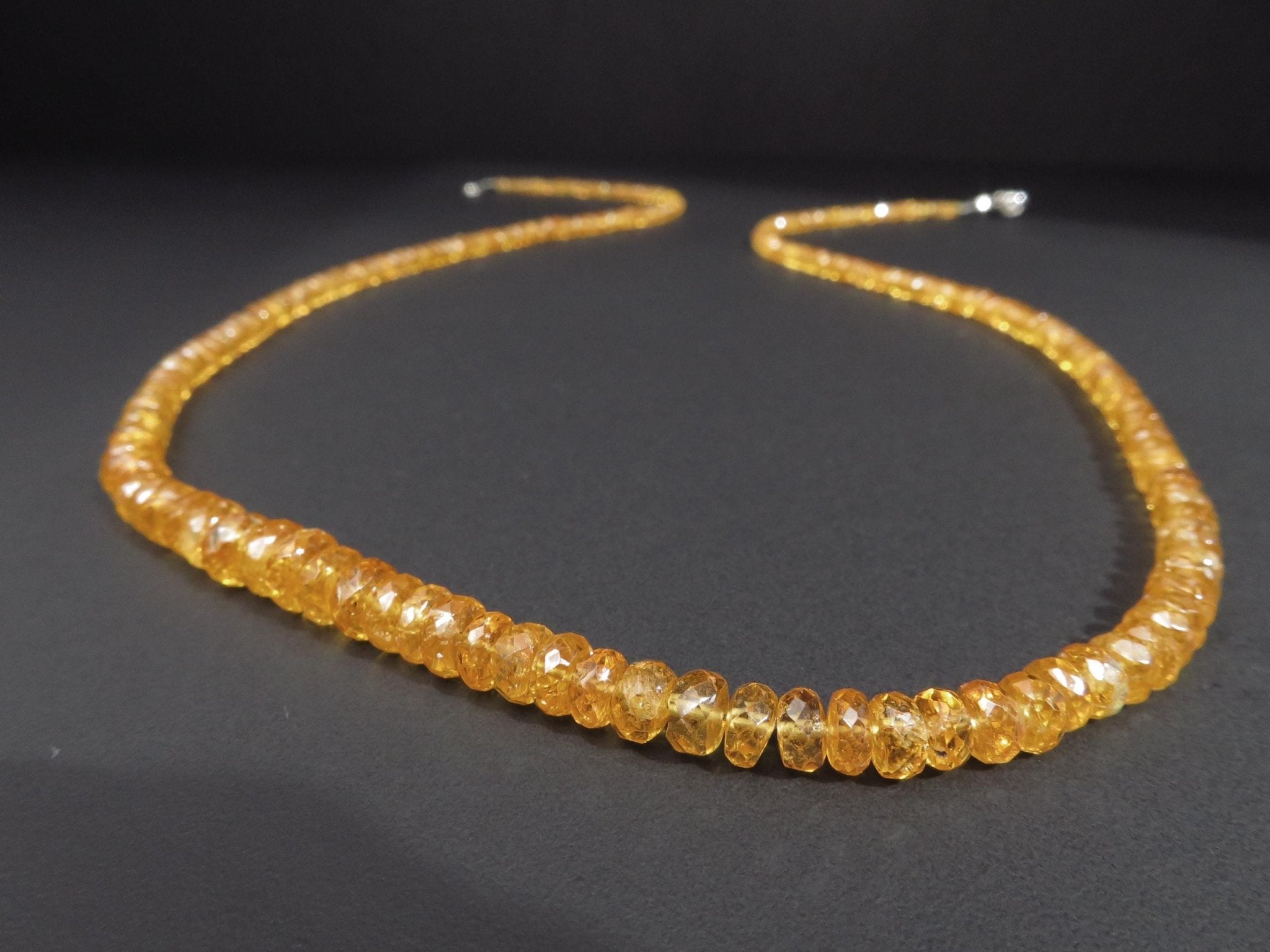 Mandarin Granat Kette lang orange Spessartin 55cm