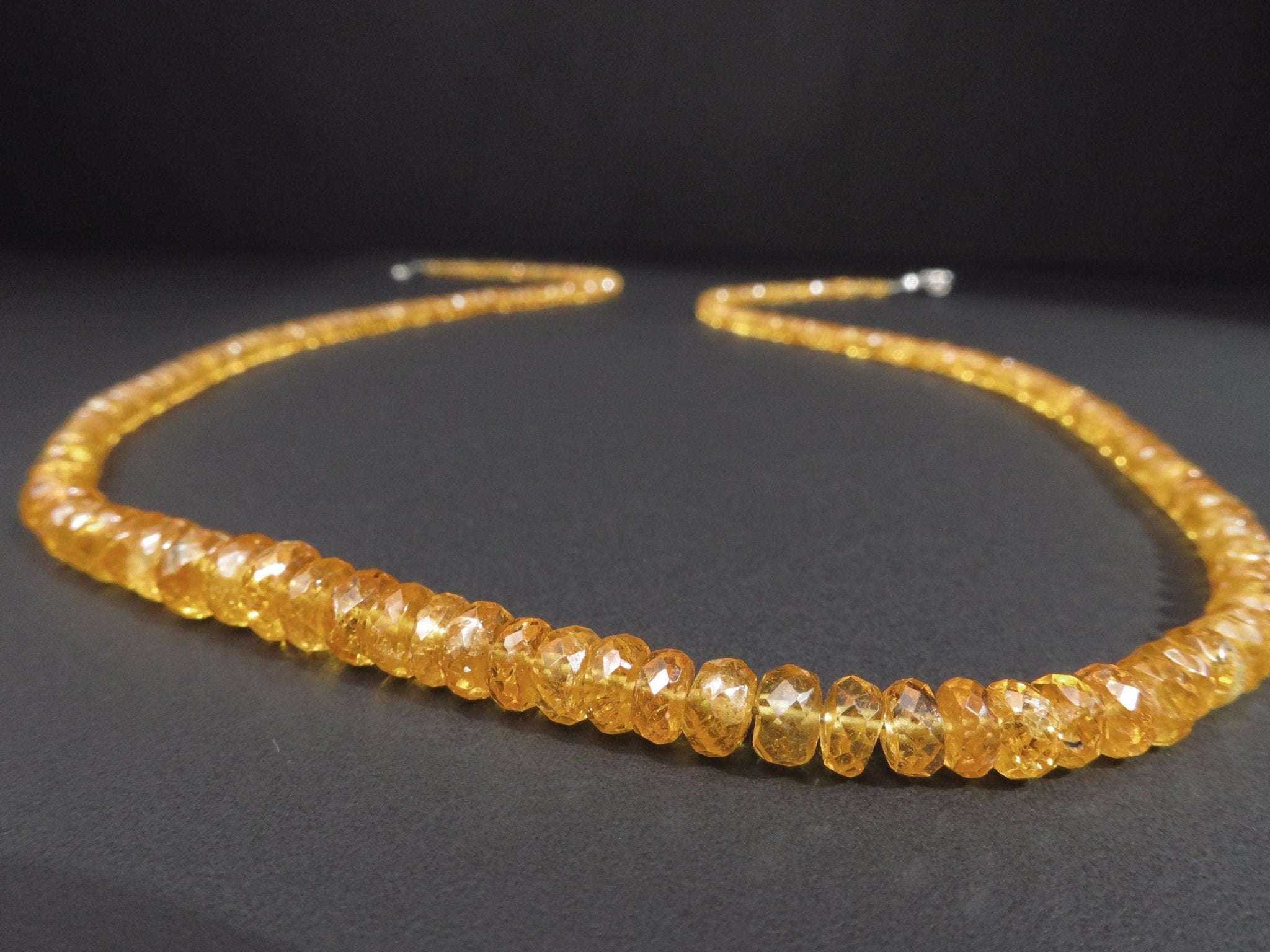 Mandarin Granat Kette lang orange Spessartin 55cm