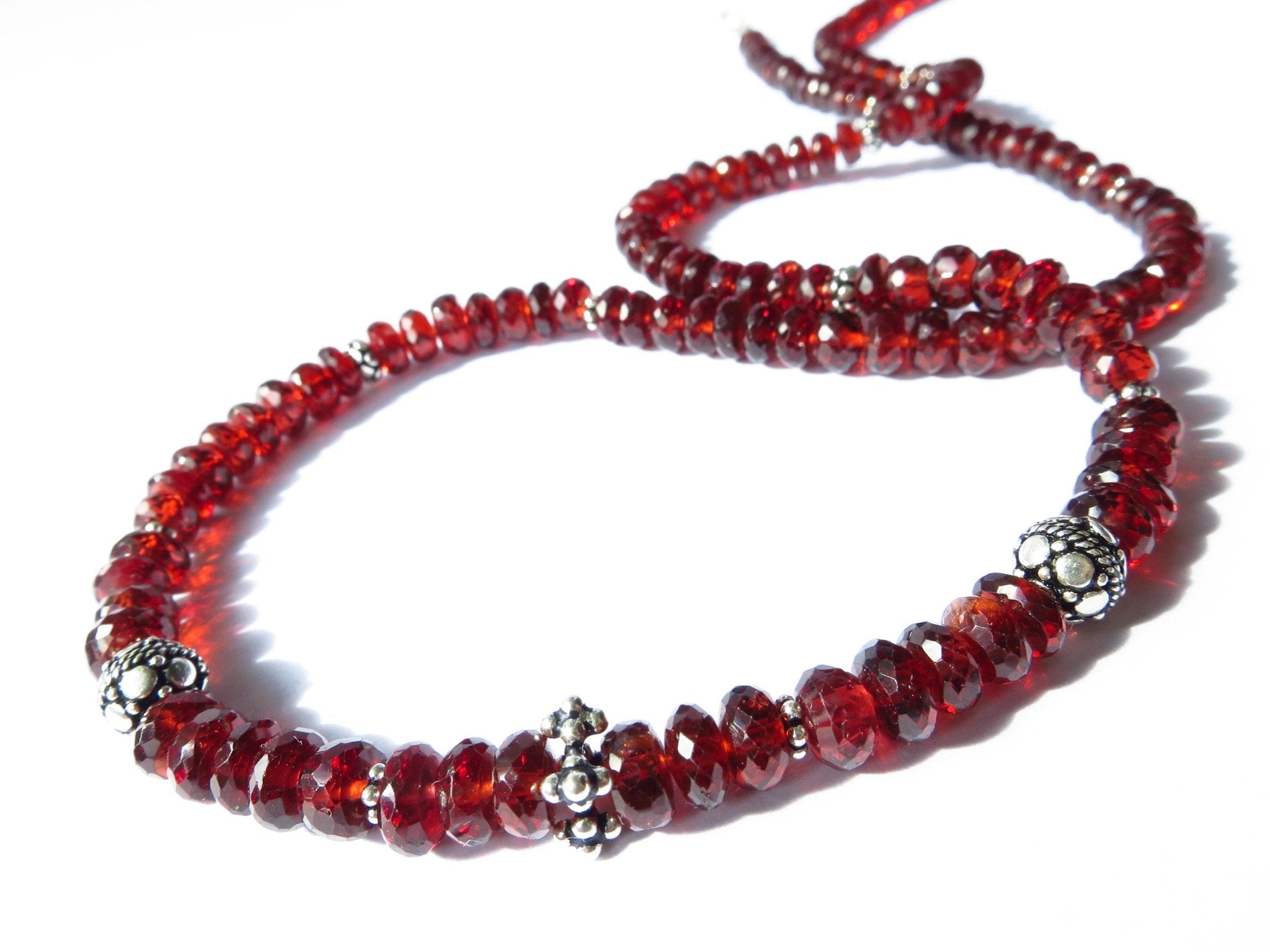 Mosambik Granat Halskette rotes Edelstein Collier