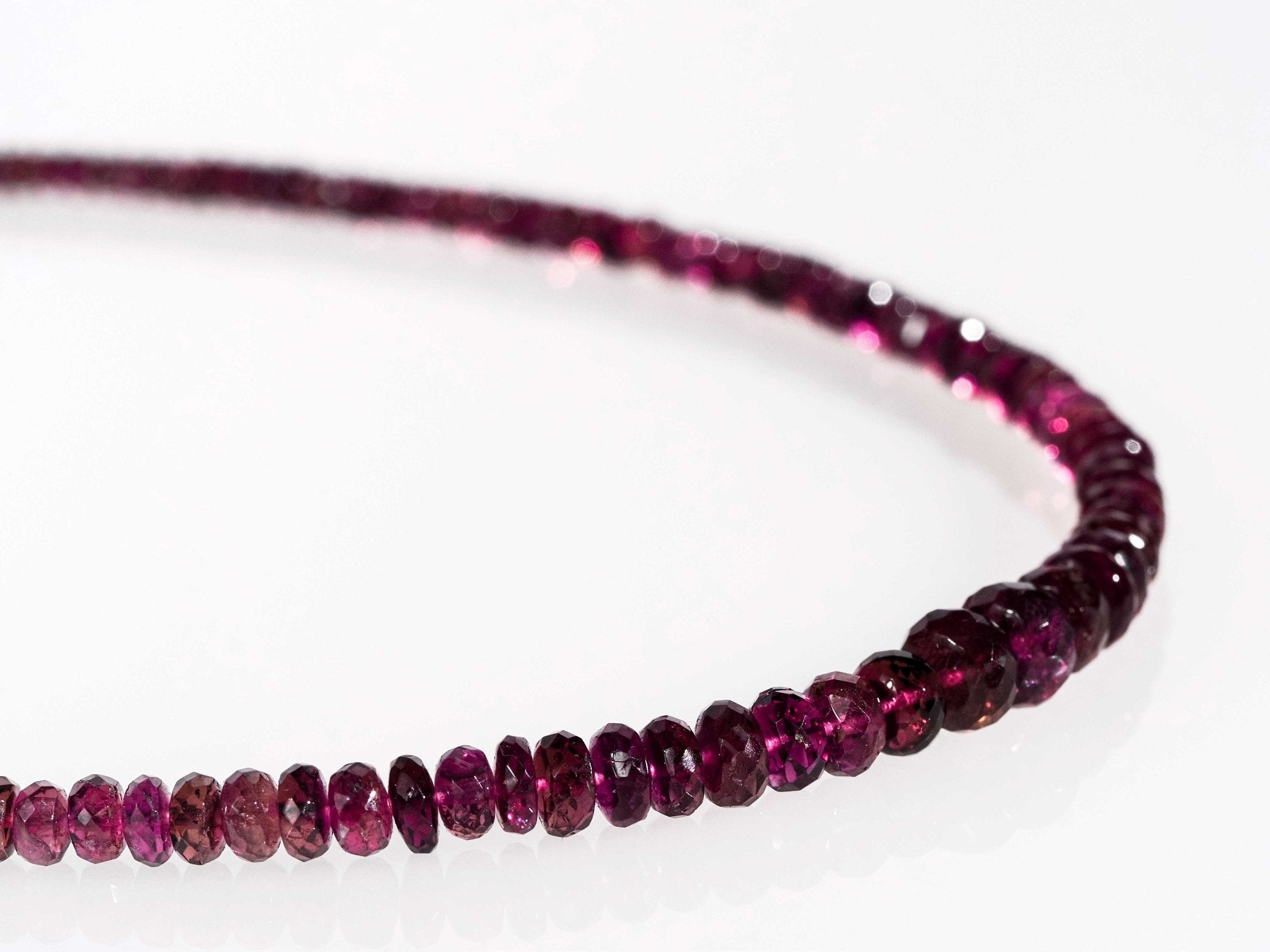 Pink Turmalin Kette Rubellit Turmalin Edelstein Collier rosarot facettiert