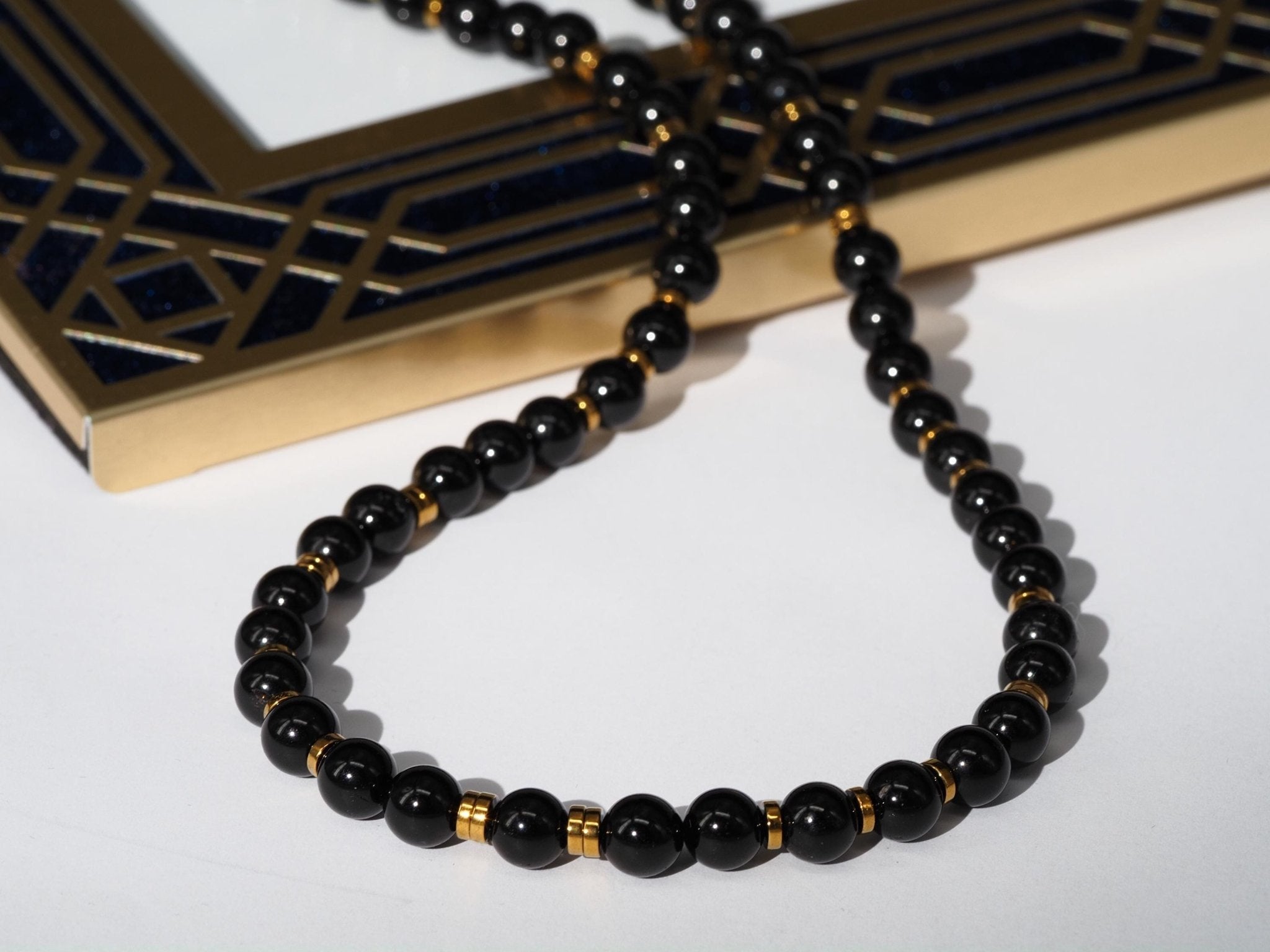 Schwarze Turmalin Kette – edle Edelsteinkette aus natürlichem Schörl Turmalin