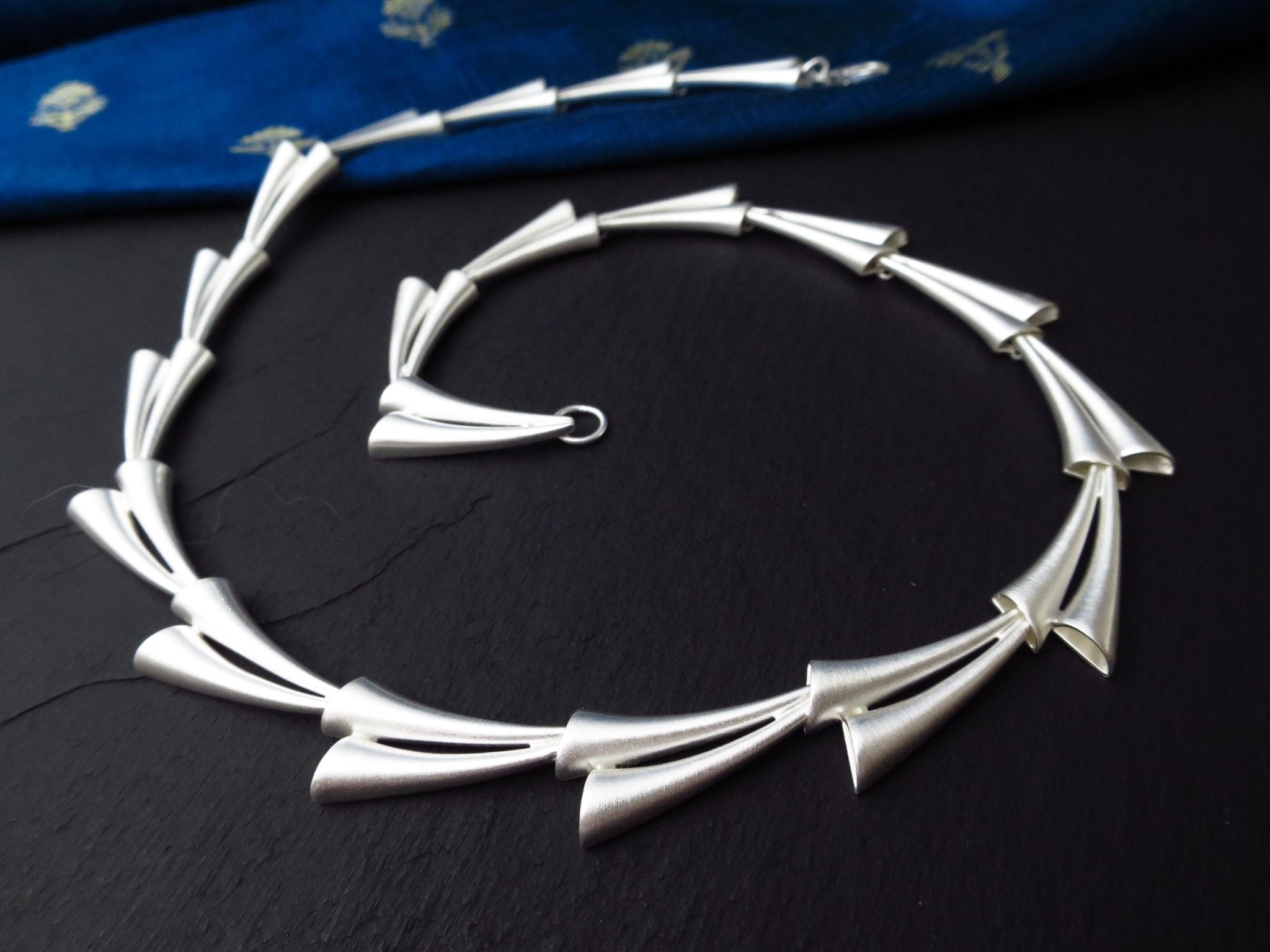 Sterling Silber Kette 43,5cm solid Künstler Kette