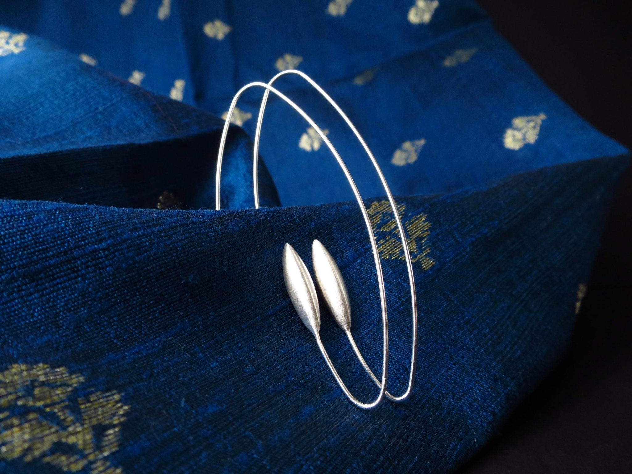 Sterling Silber Ohrringe solid Avantgarde sehr lang