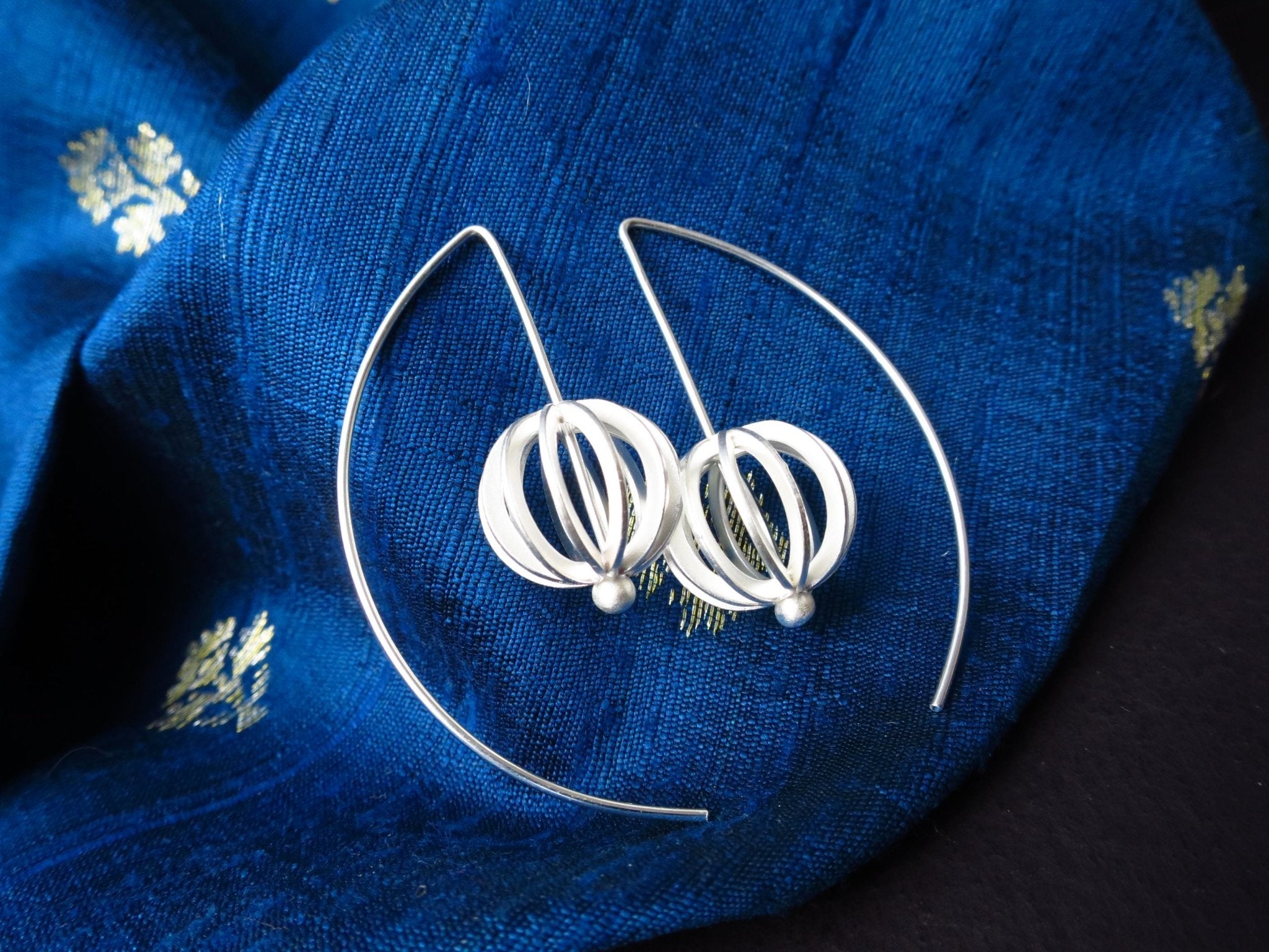 Sterling Silber Ohrringe solid Kreisel Statement