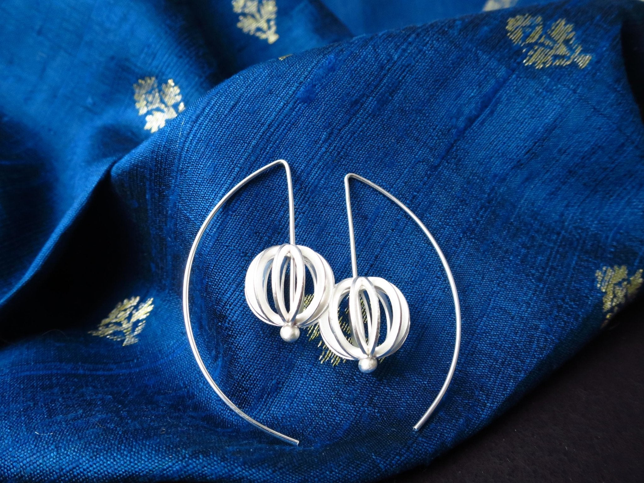 Sterling Silber Ohrringe solid Kreisel Statement