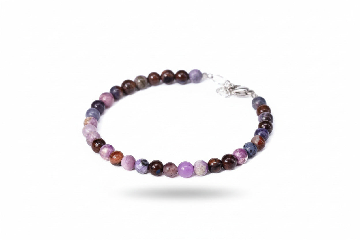 Sugilit Armband 100% echtes lila Edelsteinarmband 17,5 - 20cm