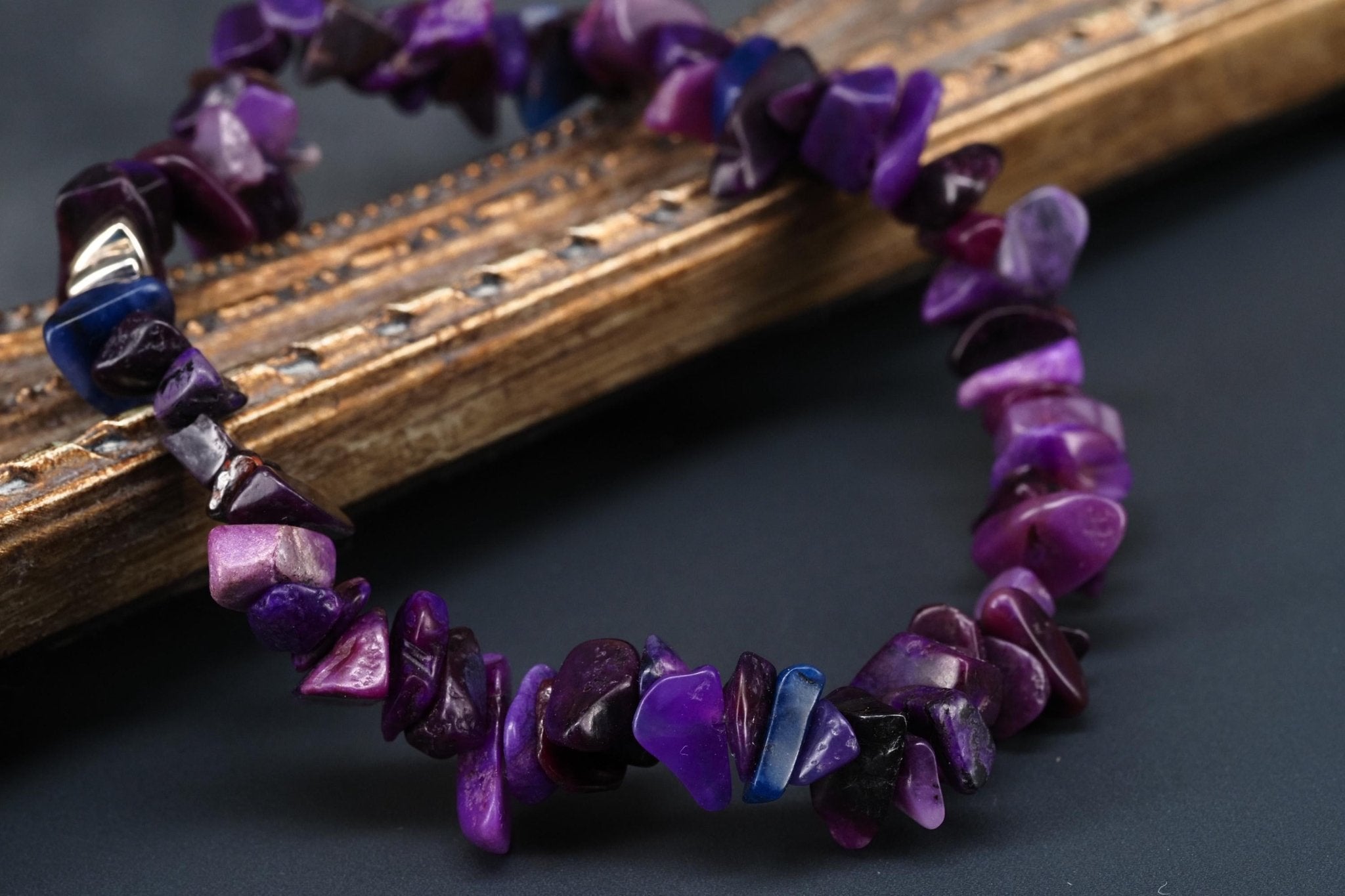 Sugilit Armband echtes lila elastisches Armband Unisex