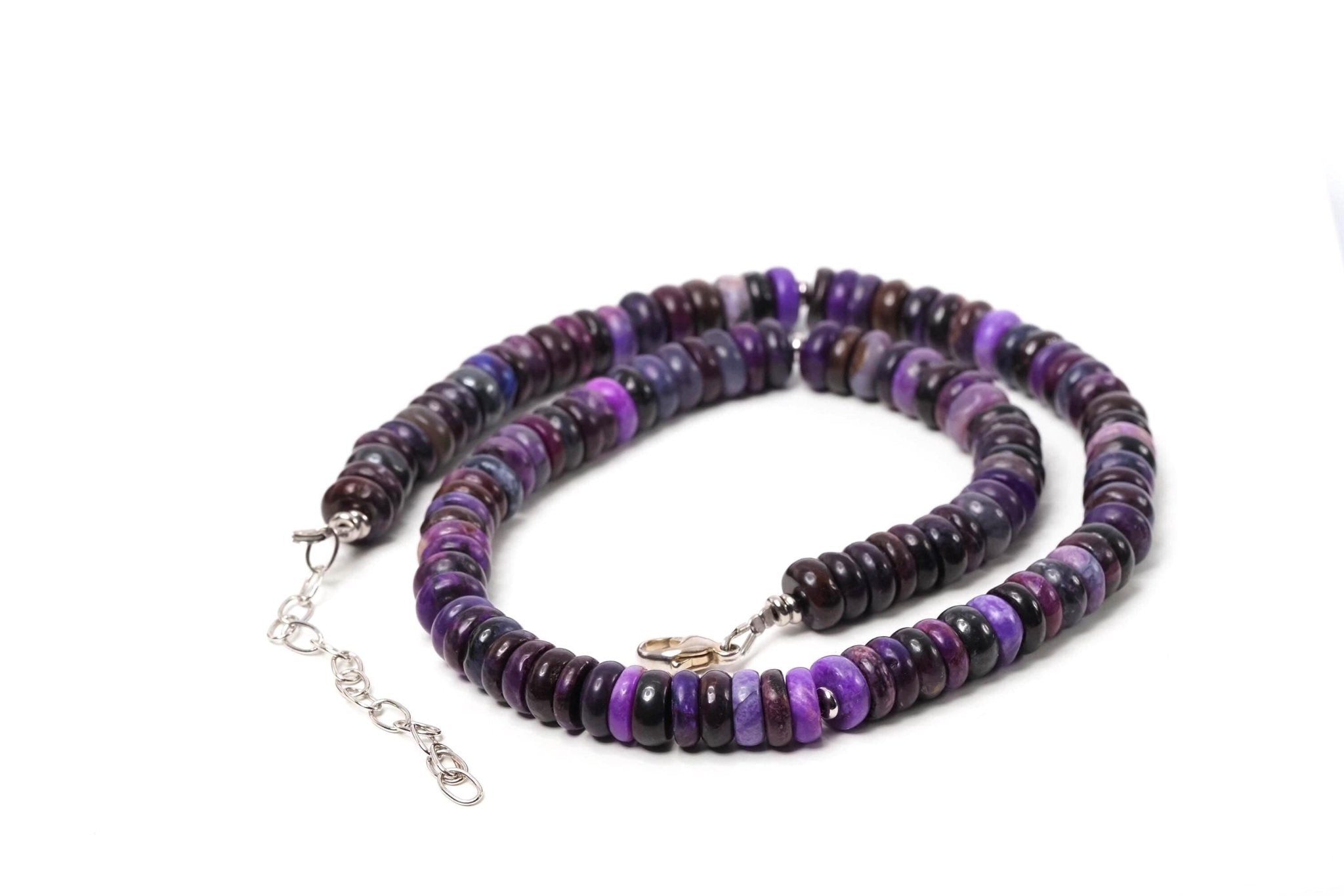 Sugilith Kette Silber lila 43cm echte Edelsteinkette